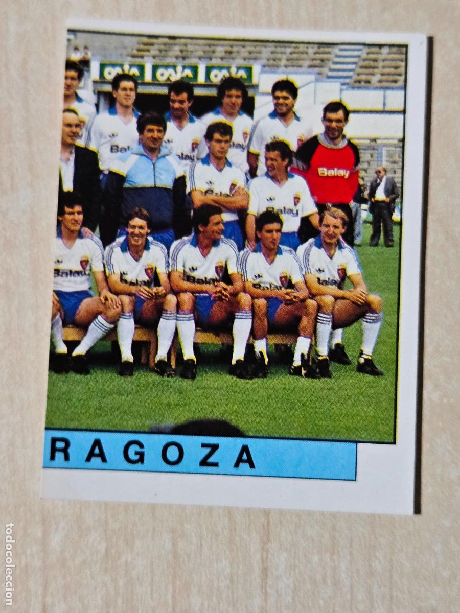 Cromos de F&uacute;tbol: CROMO N&ordm; 404 ALINEACION - FUTBOL 88 PANINI - SIN PEGAR - REAL ZARAGOZA