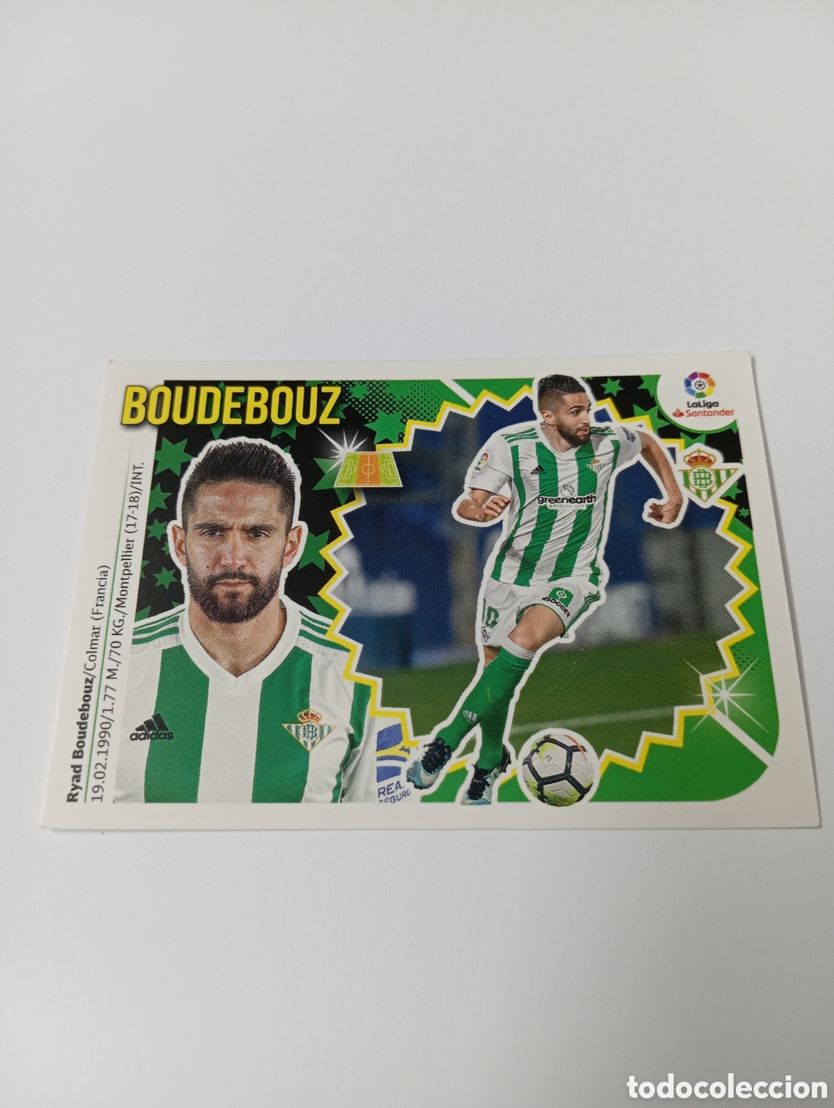 Cromos de F&uacute;tbol: Boudebouz 11 B Betis liga este 18-19 panini 2018 2019