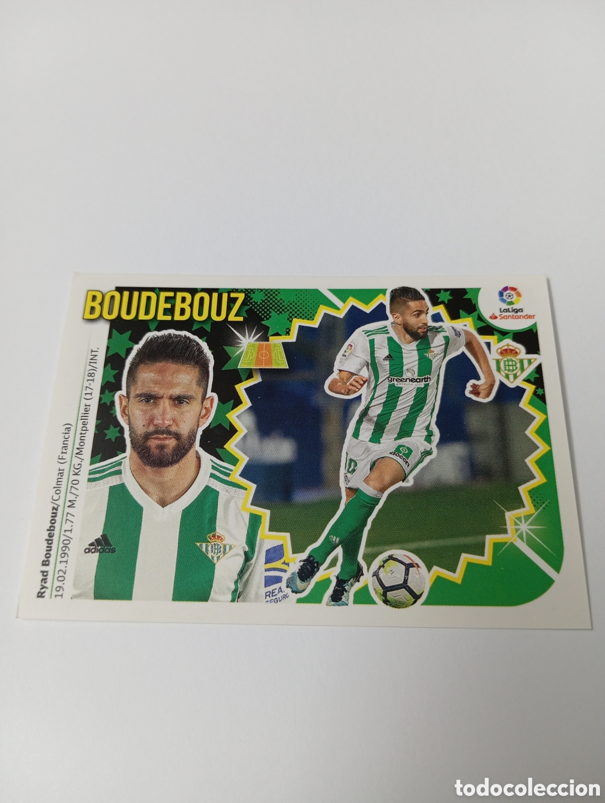 Cromos de F&uacute;tbol: Boudebouz 11 B Betis liga este 18-19 panini 2018 2019