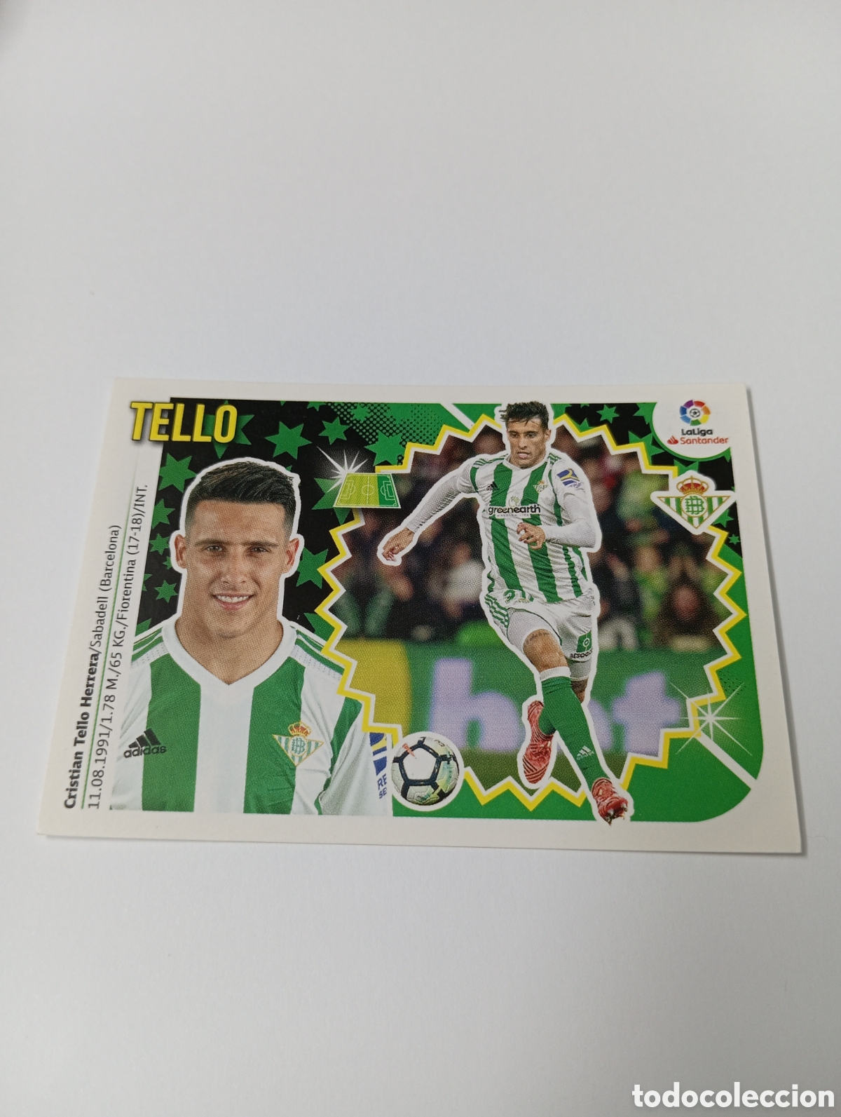 Cromos de F&uacute;tbol: Tello 14 Betis liga este 18-19 panini 2018 2019