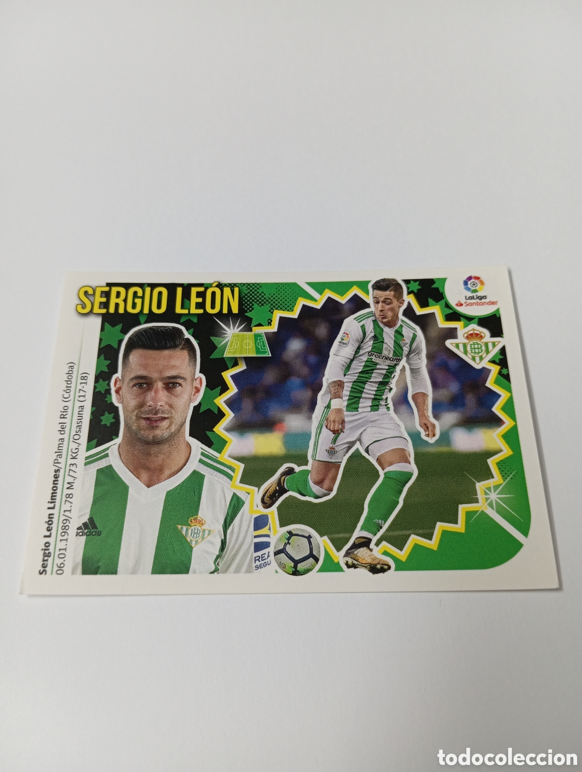 Cromos de F&uacute;tbol: Sergio Le&oacute;n 15 A Betis liga este 18-19 panini 2018 2019