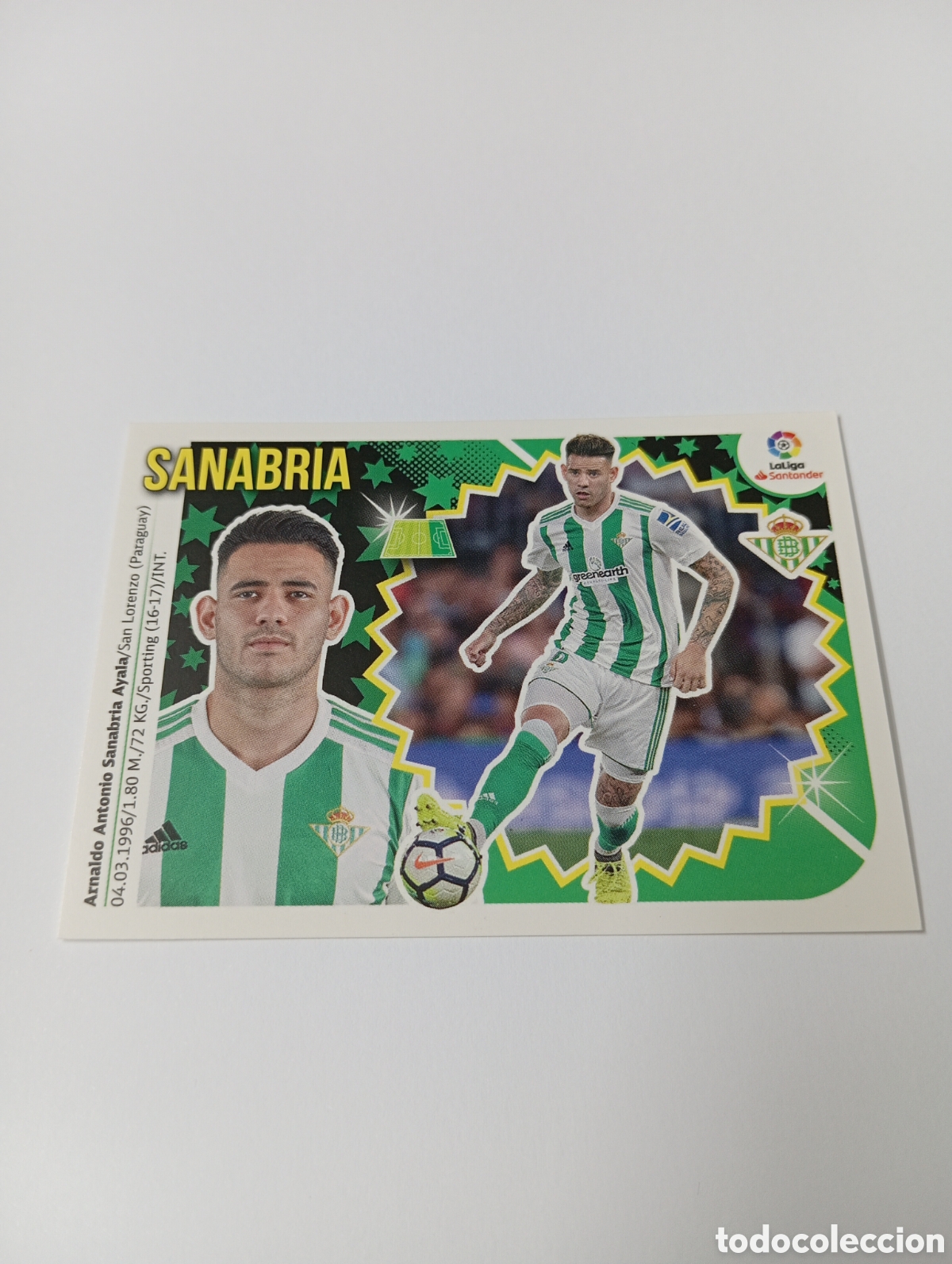 Cromos de F&uacute;tbol: Sanabria 15 B Betis liga este 18-19 panini 2018 2019