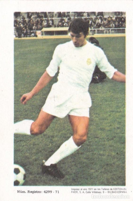 Football Stickers: DE FELIPE, R. MADRID, 1971/1972, ED FHER, SIN PEGAR (CROMO DE CARTON)