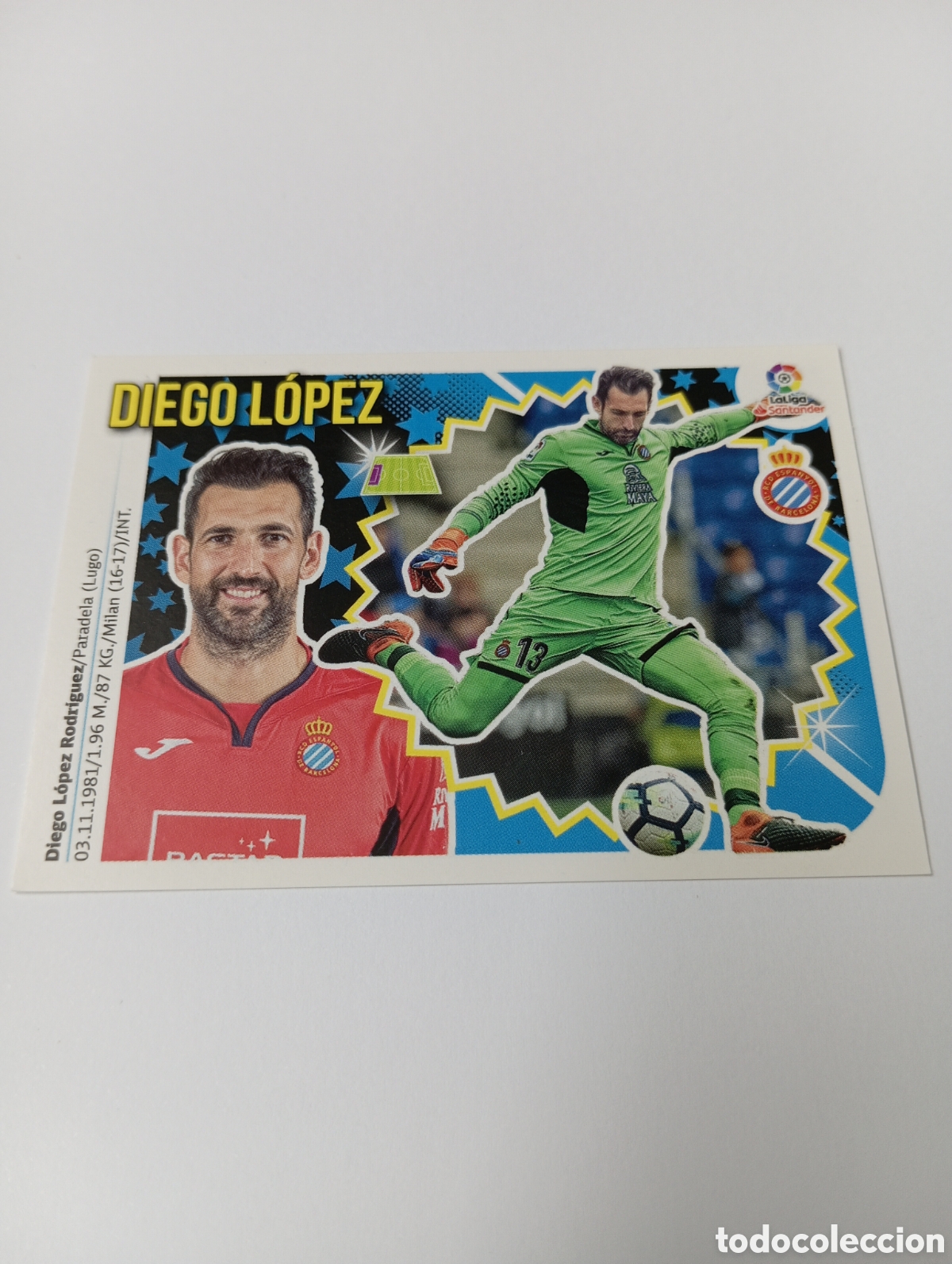 Fu&szlig;ball-Sticker: Diego L&oacute;pez 1 Espanyol Espa&ntilde;ol liga este 18-19 panini 2018 2019