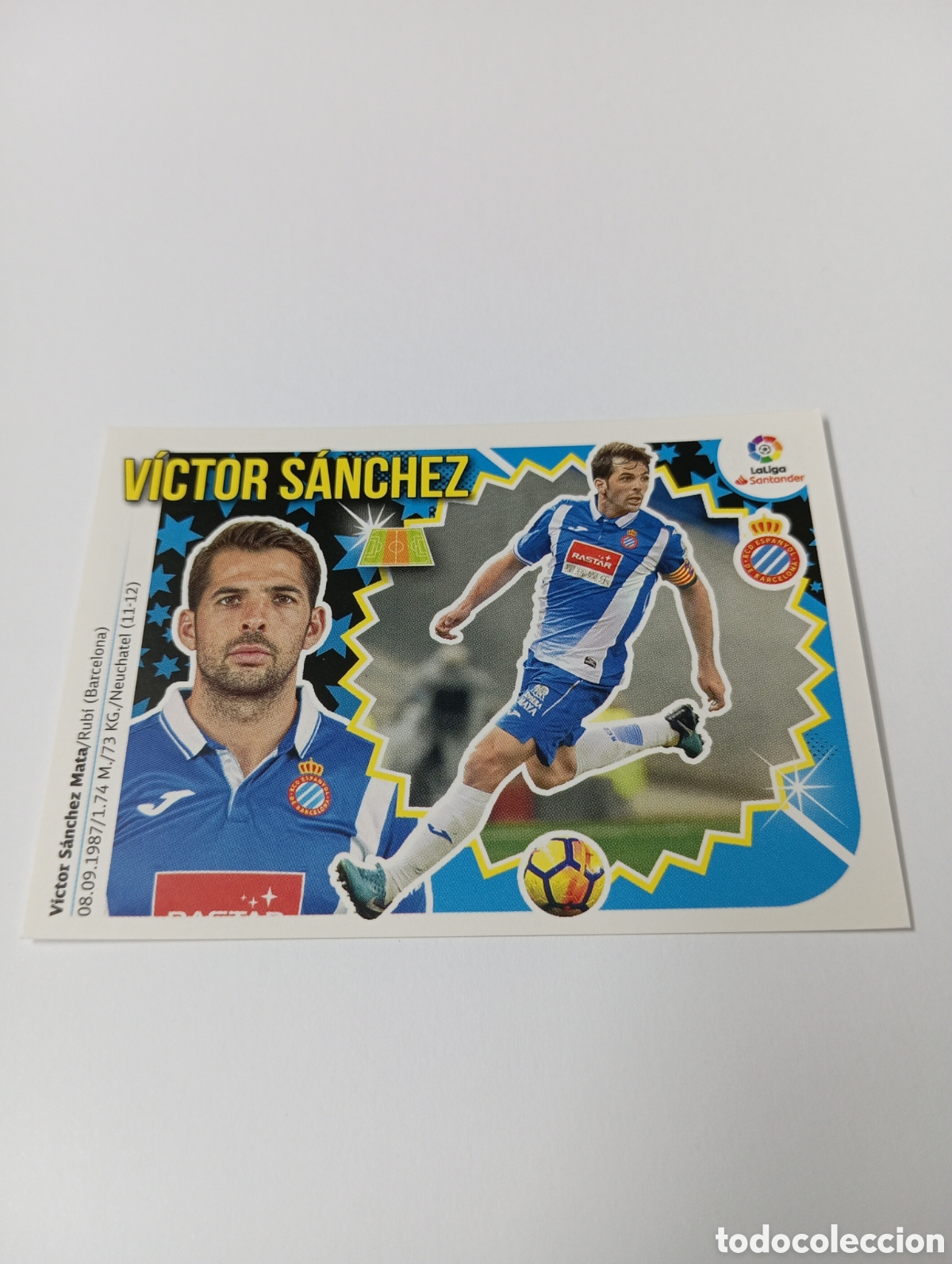 Fu&szlig;ball-Sticker: V&iacute;ctor S&aacute;nchez 9 Espanyol Espa&ntilde;ol liga este 18-19 panini 2018 2019