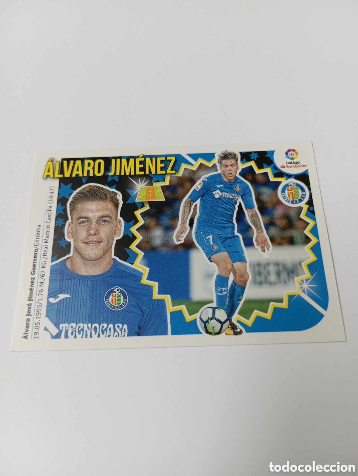 Fu&szlig;ball-Sticker: &Aacute;lvaro Jim&eacute;nez 11 B Getafe liga este 18-19 panini 2018 2019