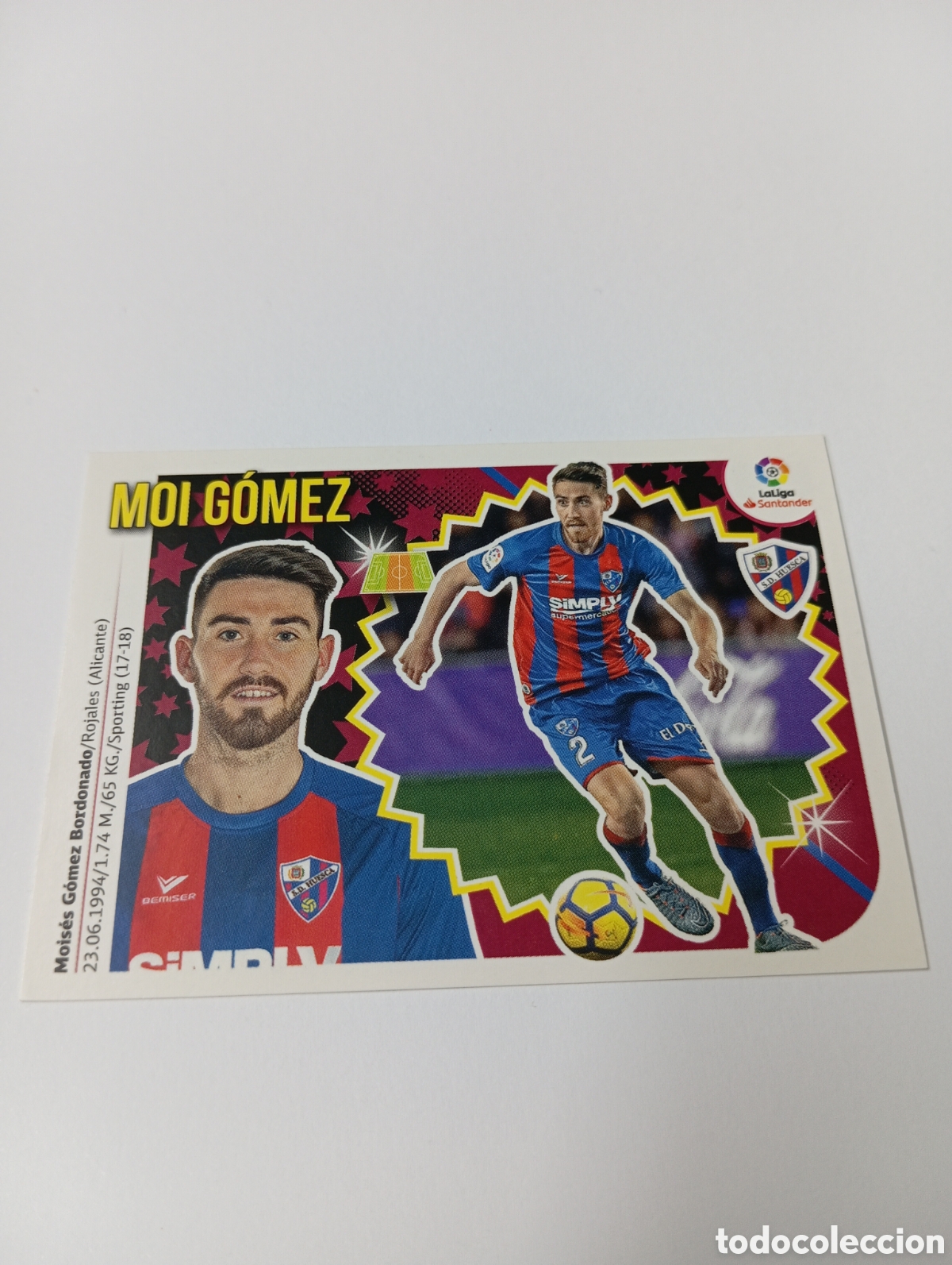 Fu&szlig;ball-Sticker: Moi G&oacute;mez 11 Huesca liga este 18-19 panini 2018 2019