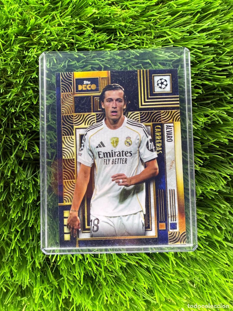 Fu&szlig;ball-Sticker: &Aacute;lvaro Carreras Current Stars Real Madrid CF Topps Deco 25 26