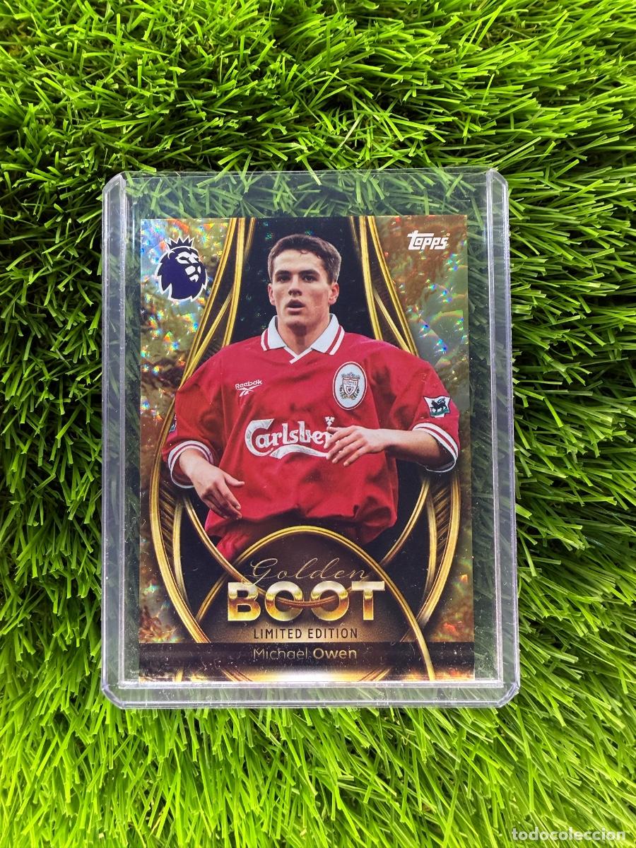 Fu&szlig;ball-Sticker: N&ordm; GB3 Michael Owen Limited Edition Golden Boot Liverpool Topps Premier League 25 26
