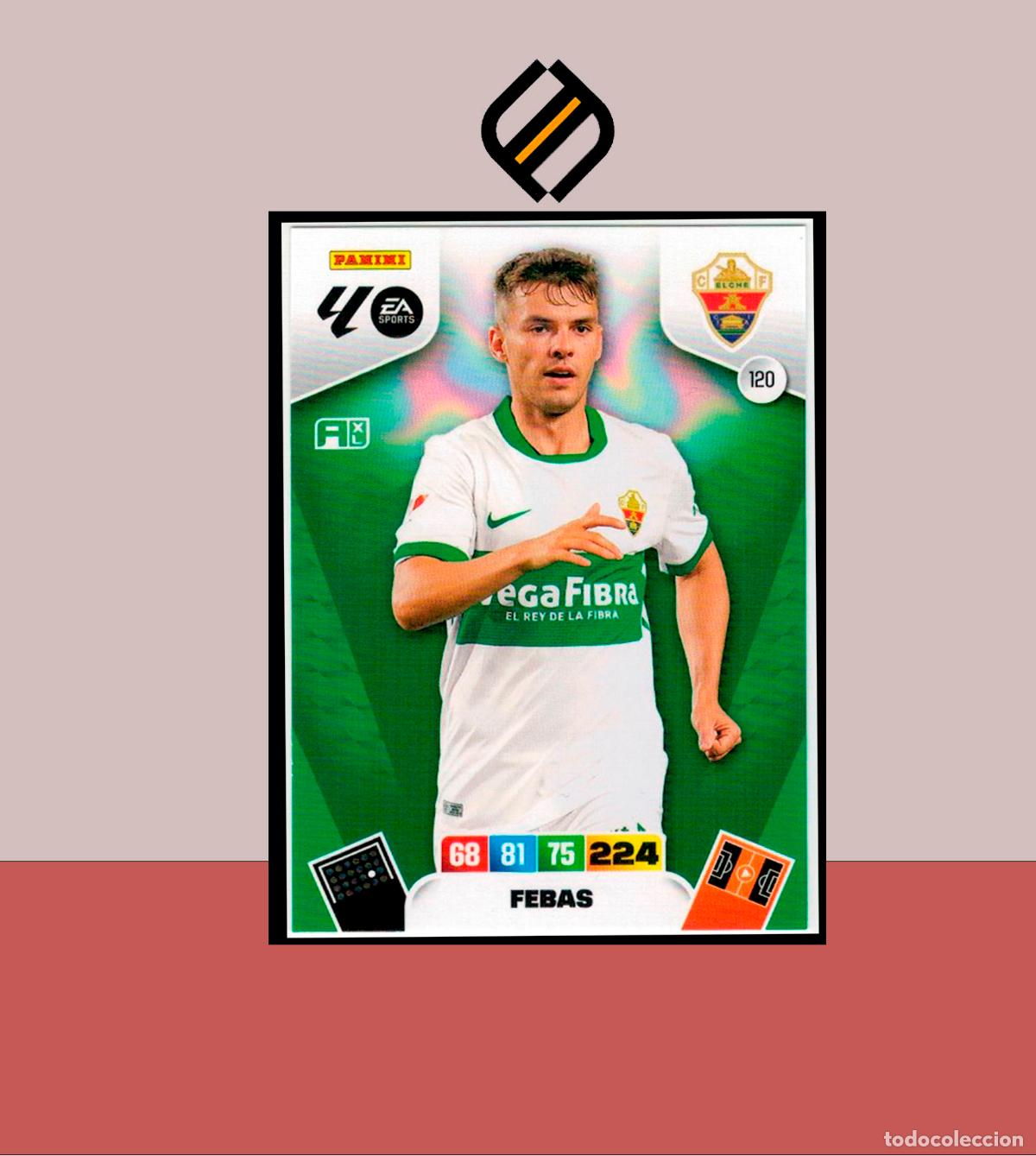 Fu&szlig;ball-Sticker: ADRENALYN XL 2025 2026 PANINI N&ordm; 120 FEBAS ELCHE CARD ALBUM COLECCI&Oacute;N LIGA
