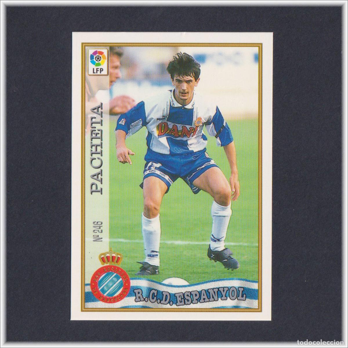 Fu&szlig;ball-Sticker: MUNDICROMO 1997 1998 97 98 FICHA LIGA PACHETA N&ordm; 246 ESPANYOL COLECCI&Oacute;N ALBUM F&Uacute;TBOL