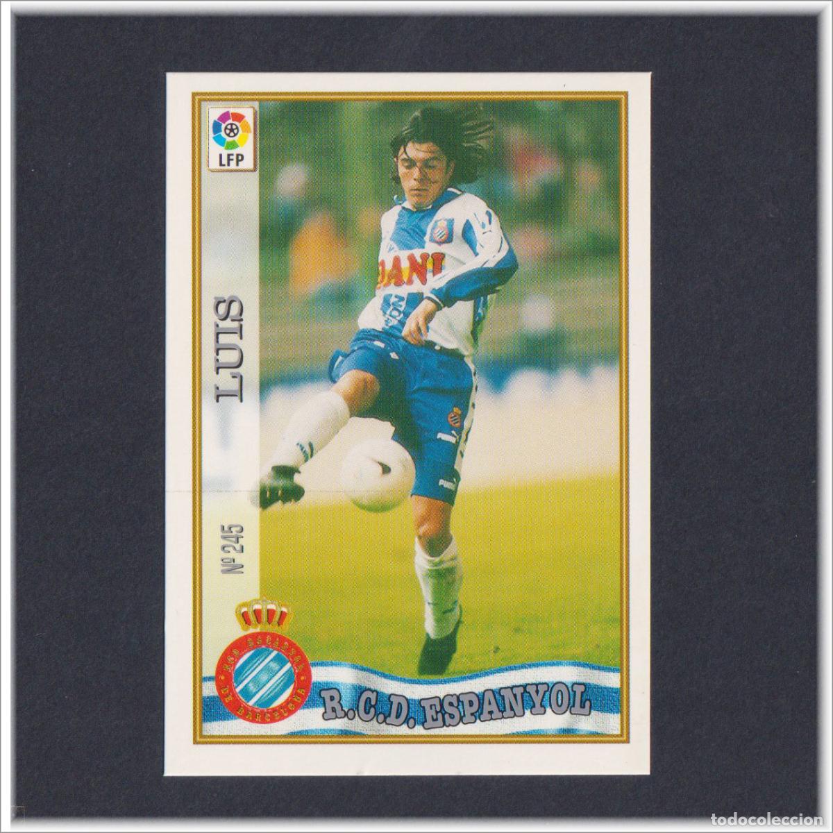Fu&szlig;ball-Sticker: MUNDICROMO 1997 1998 97 98 FICHA LIGA LUIS N&ordm; 245 ESPANYOL COLECCI&Oacute;N ALBUM F&Uacute;TBOL