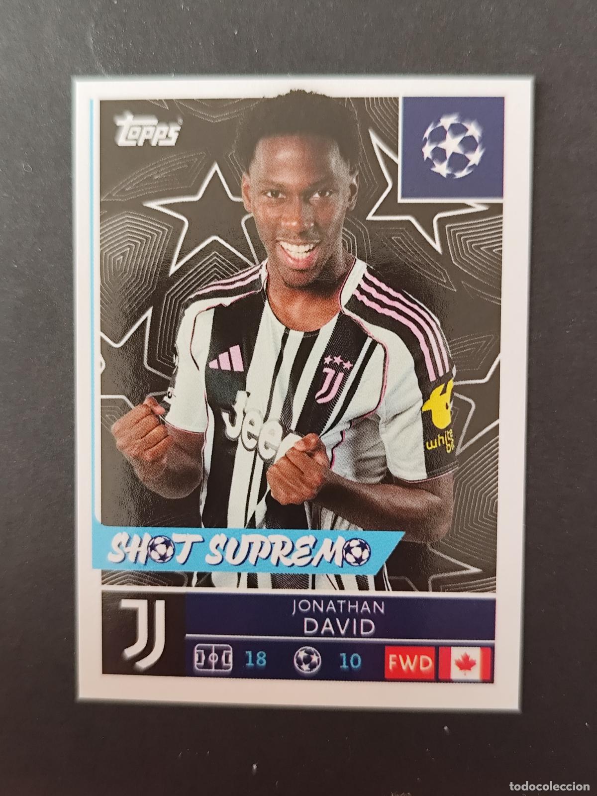 Cartes &agrave; collectionner de Football: 250 JONATHAN DAVID JUVENTUS STICKER CHAMPIONS LEAGUE 2025 2026 25 26 TOPPS