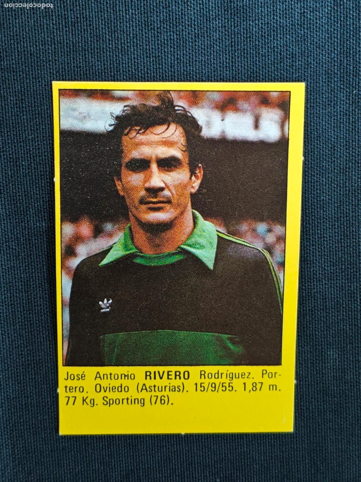 Figurine di Calcio: CROMO SIN PEGAR - RIVERO - SPORTING - SUPER FUTBOL 84 - ROLLAN -