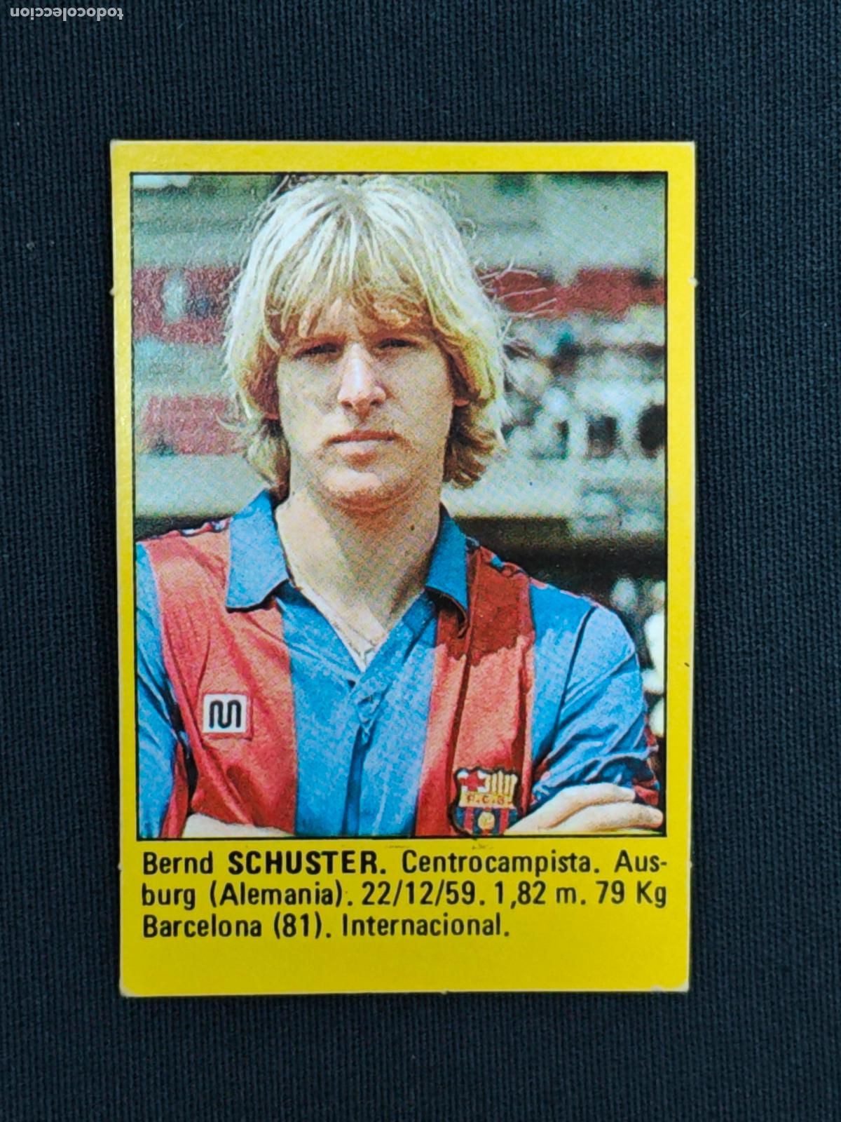 Figurine di Calcio: CROMO SIN PEGAR - SCHUSTER - F.C. BARCELONA - SUPER FUTBOL 84 - ROLLAN -