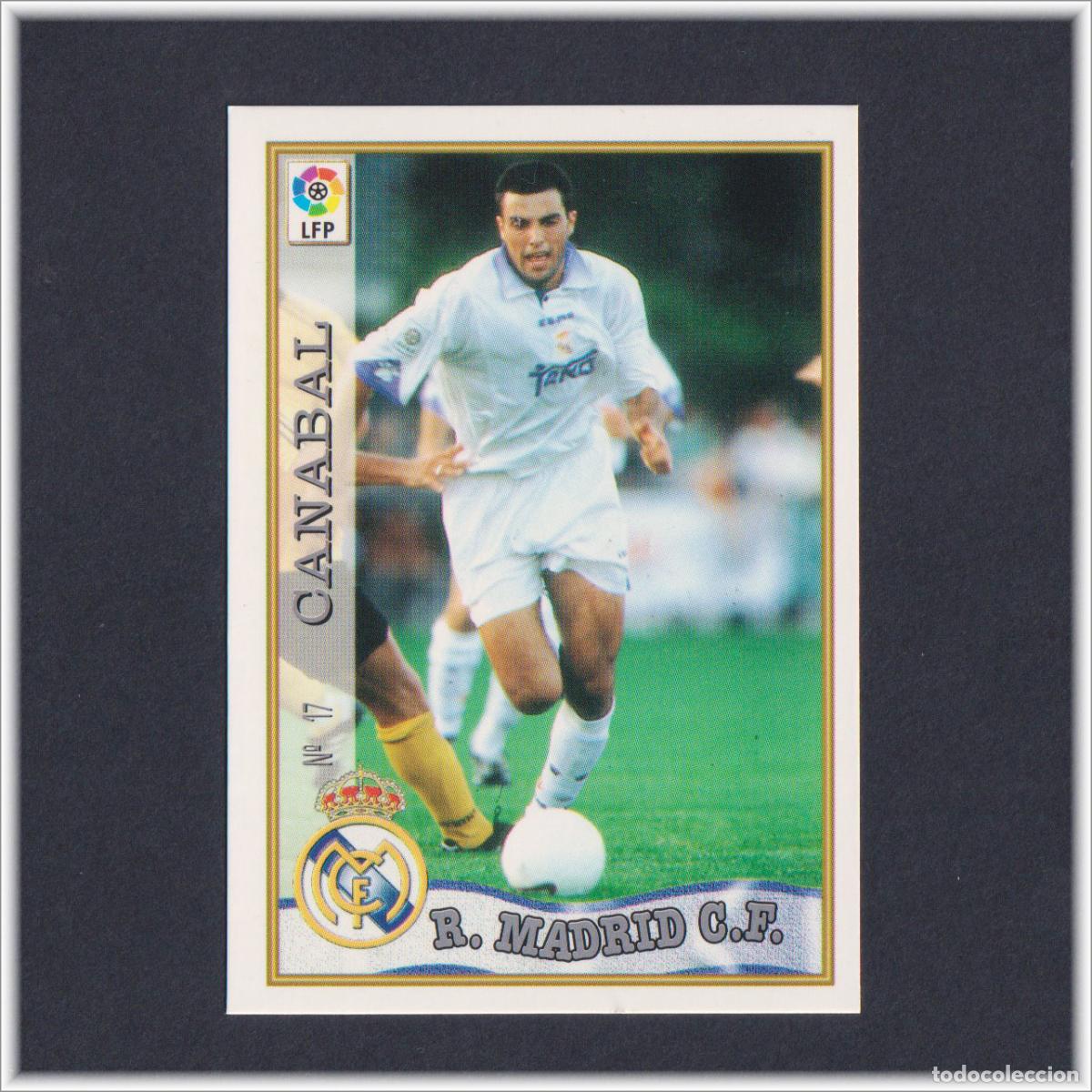 Fu&szlig;ball-Sticker: MUNDICROMO 1997 1998 97 98 FICHA LIGA CANABAL N&ordm; 17 REAL MADRID COLECCI&Oacute;N ALBUM F&Uacute;TBOL