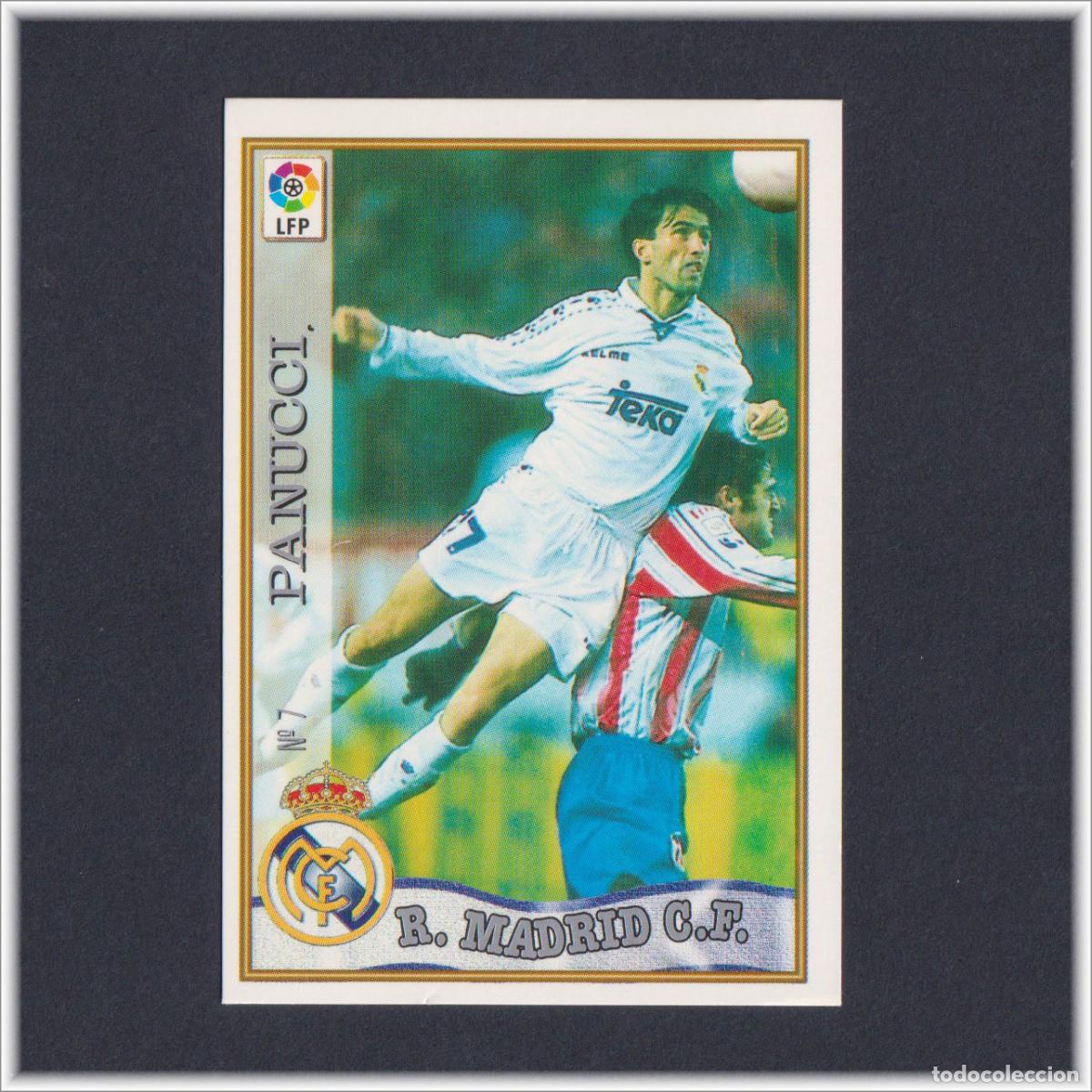 Figurine di Calcio: MUNDICROMO 1997 1998 97 98 FICHAS LIGA PANUCCI N&ordm; 7 REAL MADRID COLECCI&Oacute;N ALBUM F&Uacute;TBOL