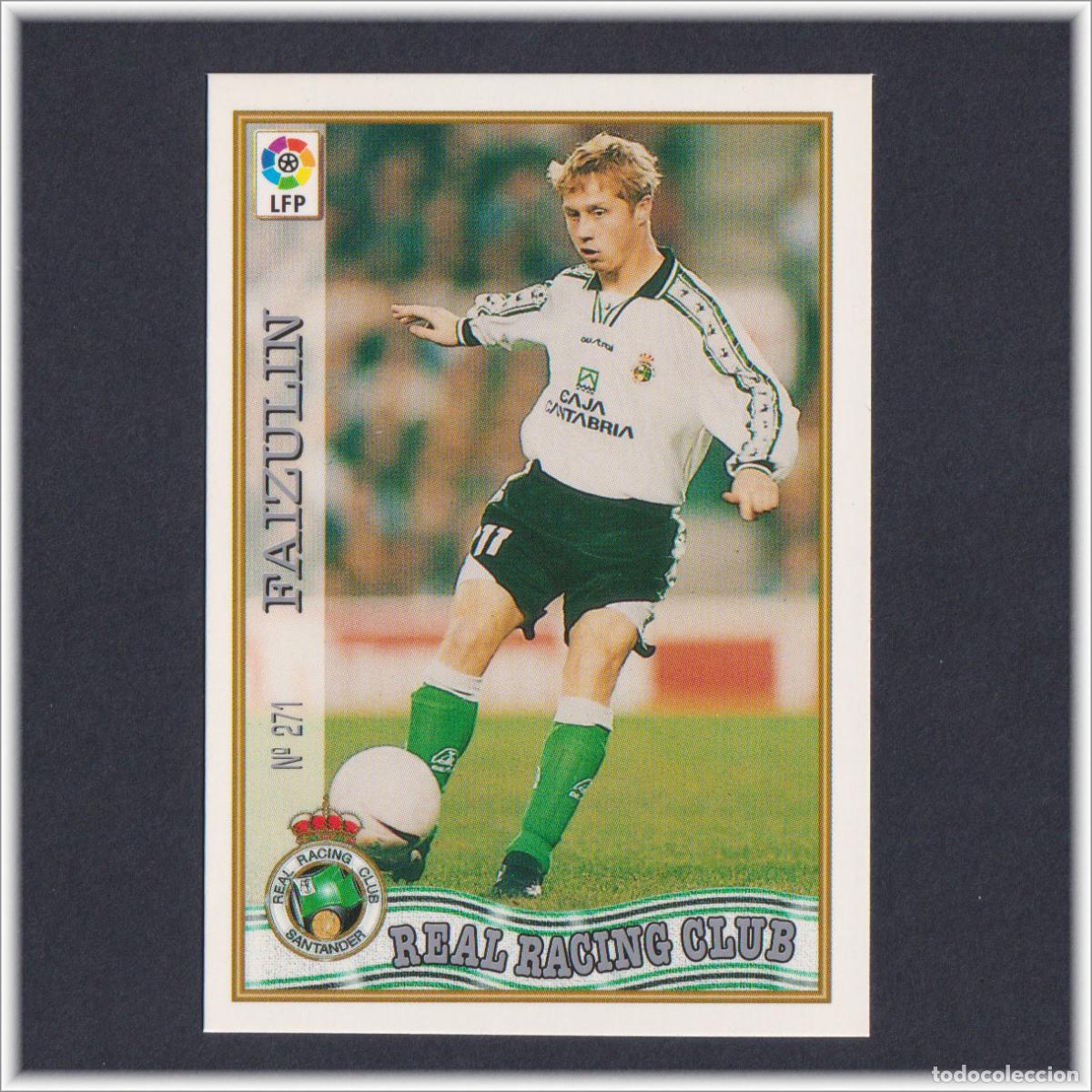 Figurine di Calcio: MUNDICROMO 1997 1998 97 98 FICHA LIGA FAIZULIN N&ordm; 271 RACING SANTANDER COLECCI&Oacute;N ALBUM F&Uacute;TBOL
