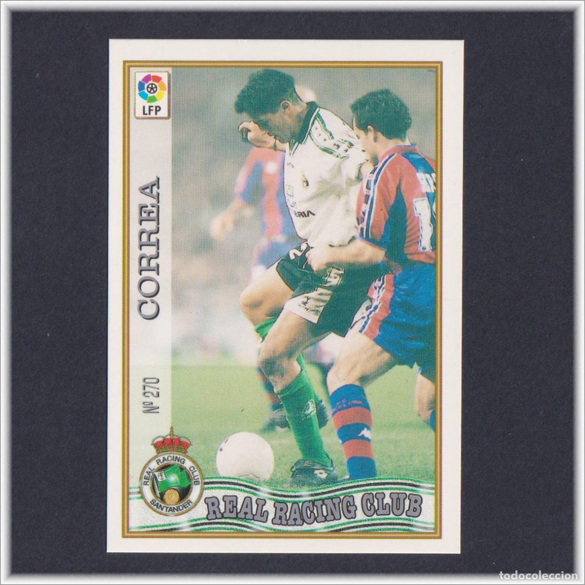 Figurine di Calcio: MUNDICROMO 1997 1998 97 98 FICHA LIGA CORREA N&ordm; 270 RACING SANTANDER COLECCI&Oacute;N ALBUM F&Uacute;TBOL
