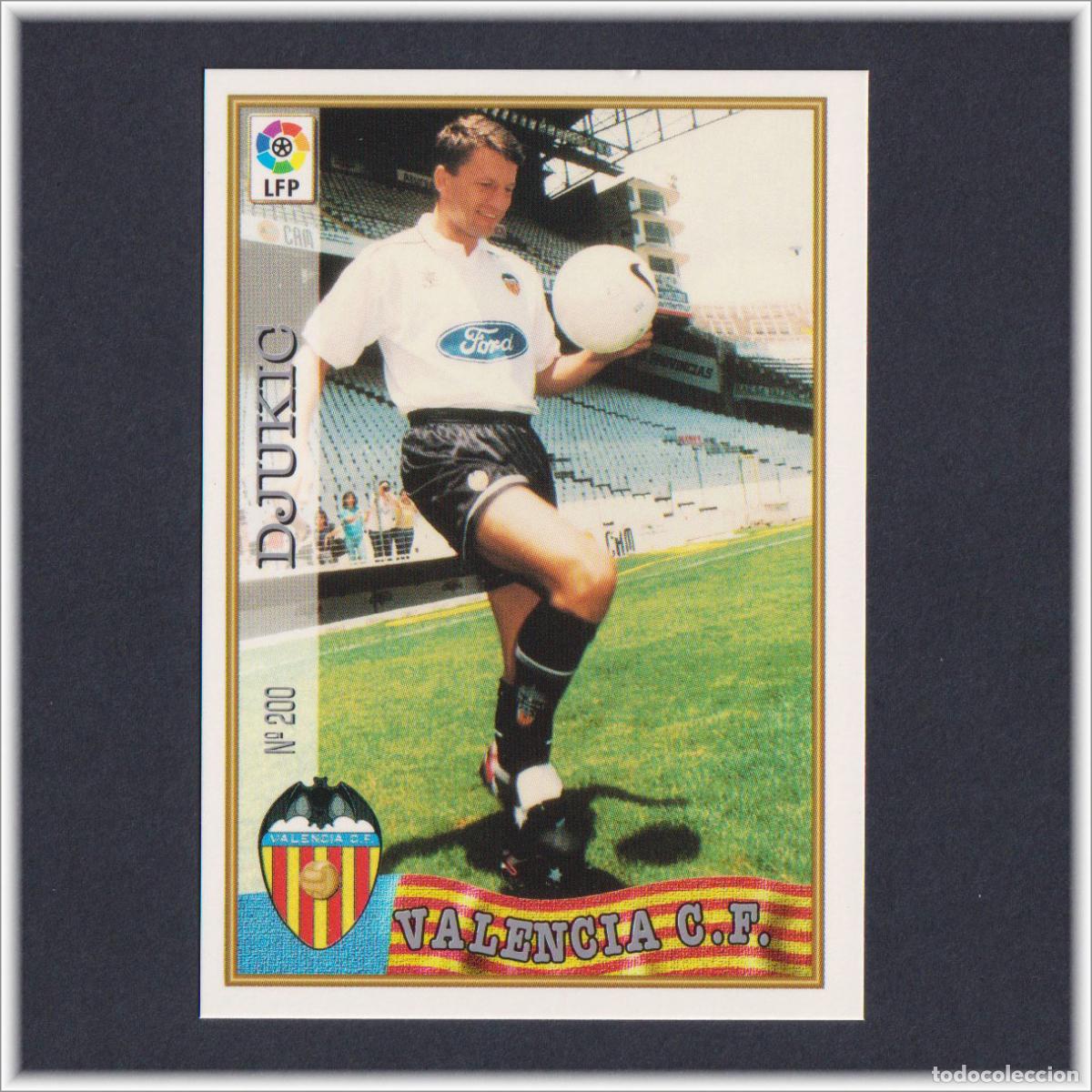 Fu&szlig;ball-Sticker: MUNDICROMO 1997 1998 97 98 FICHA LIGA DJUKIC N&ordm; 200 VALENCIA COLECCI&Oacute;N ALBUM F&Uacute;TBOL