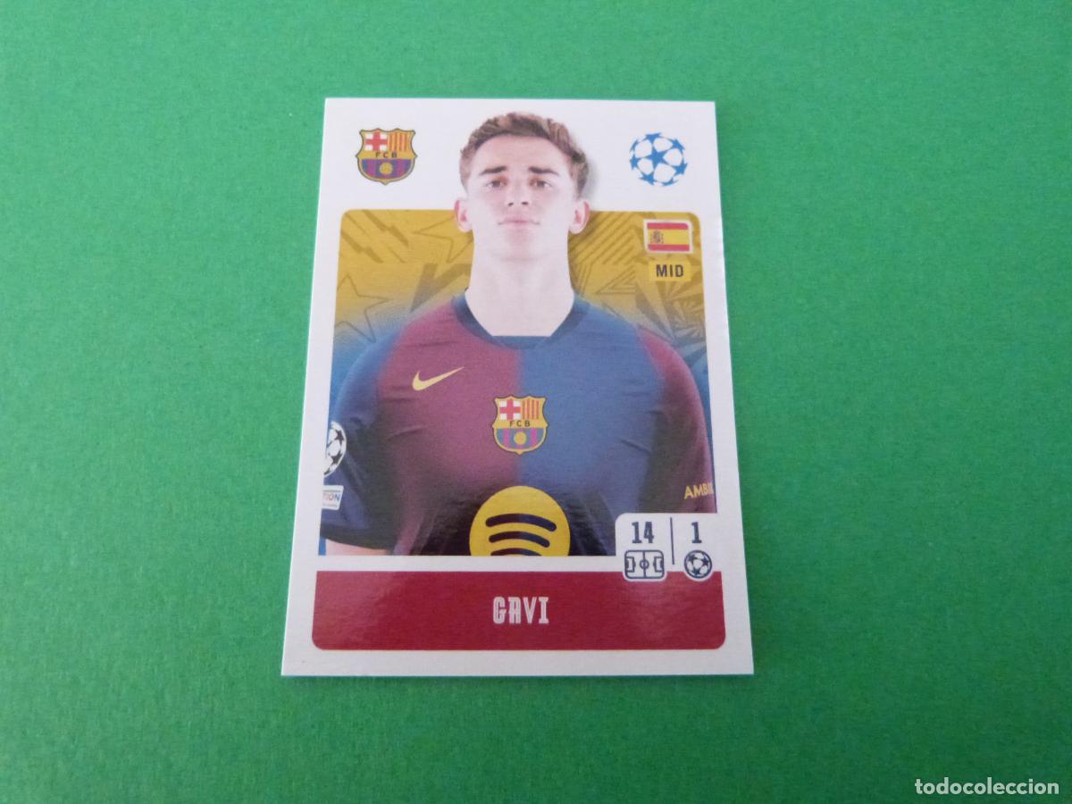 Cromos de f&uacute;tbol: CROMO FUTBOL GAVI F.C. BARCELONA SIN PEGAR N&ordm; 168 CHAMPIONS LEAGUE 2024-2025/24-25 TOPPS