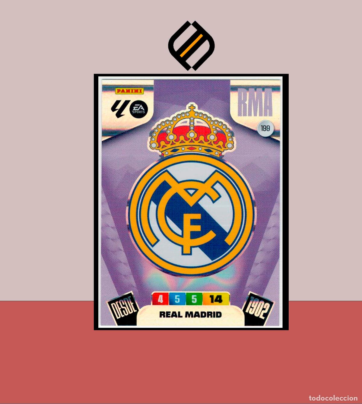 Fu&szlig;ball-Sticker: ADRENALYN XL 2025 2026 PANINI N&ordm; 199 ESCUDO REAL MADRID CARD ALBUM COLECCI&Oacute;N LIGA