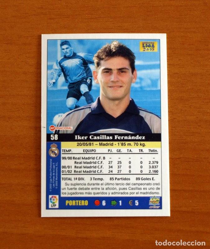 Cromos de Futebol: Real Madrid -N&ordm; 58 Casillas - Mundicromo Las Fichas de la Liga 2002-2003, 02-03