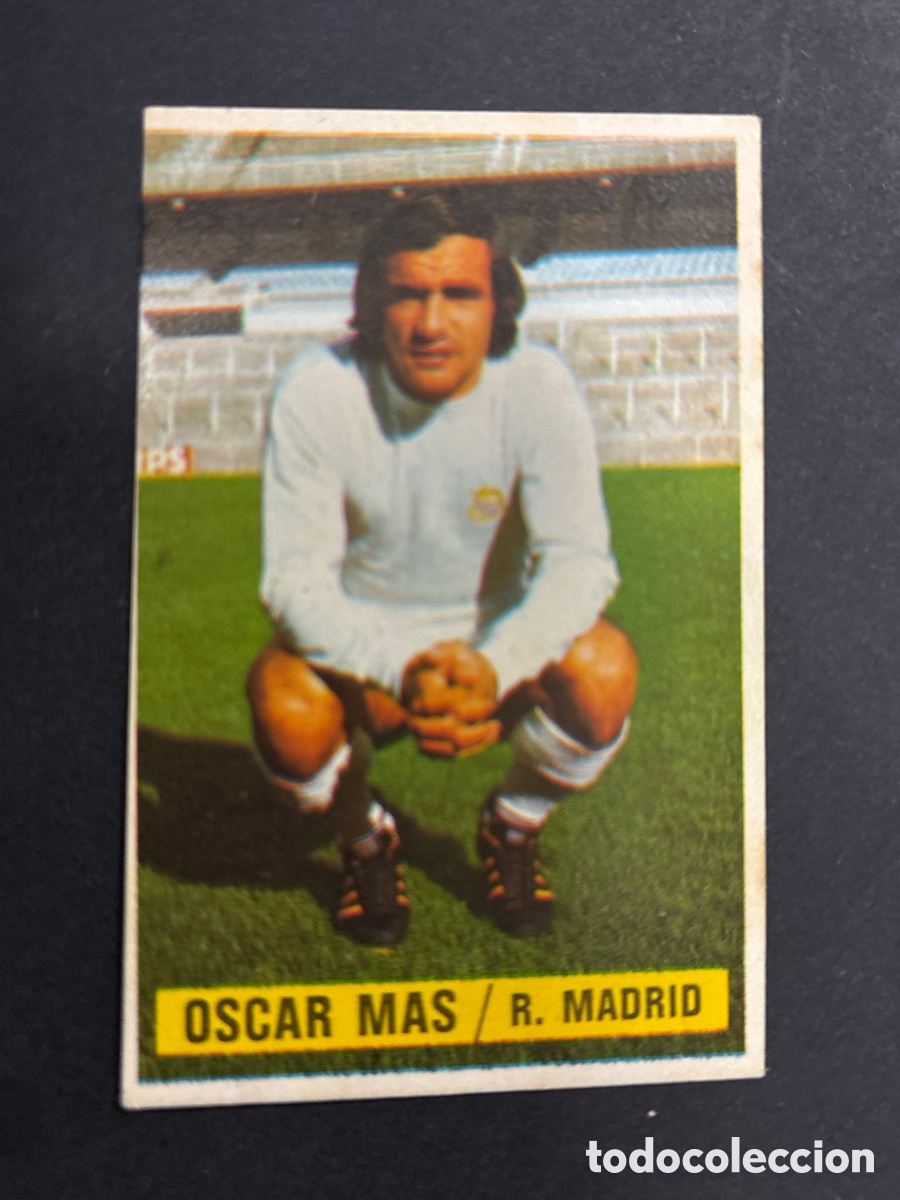 Cartes &agrave; collectionner de Football: CROMO FUTBOL SIN PEGAR OSCAR MAS BAJA REAL MADRID LIGA 1974 - 1975 EDITORIAL ESTE