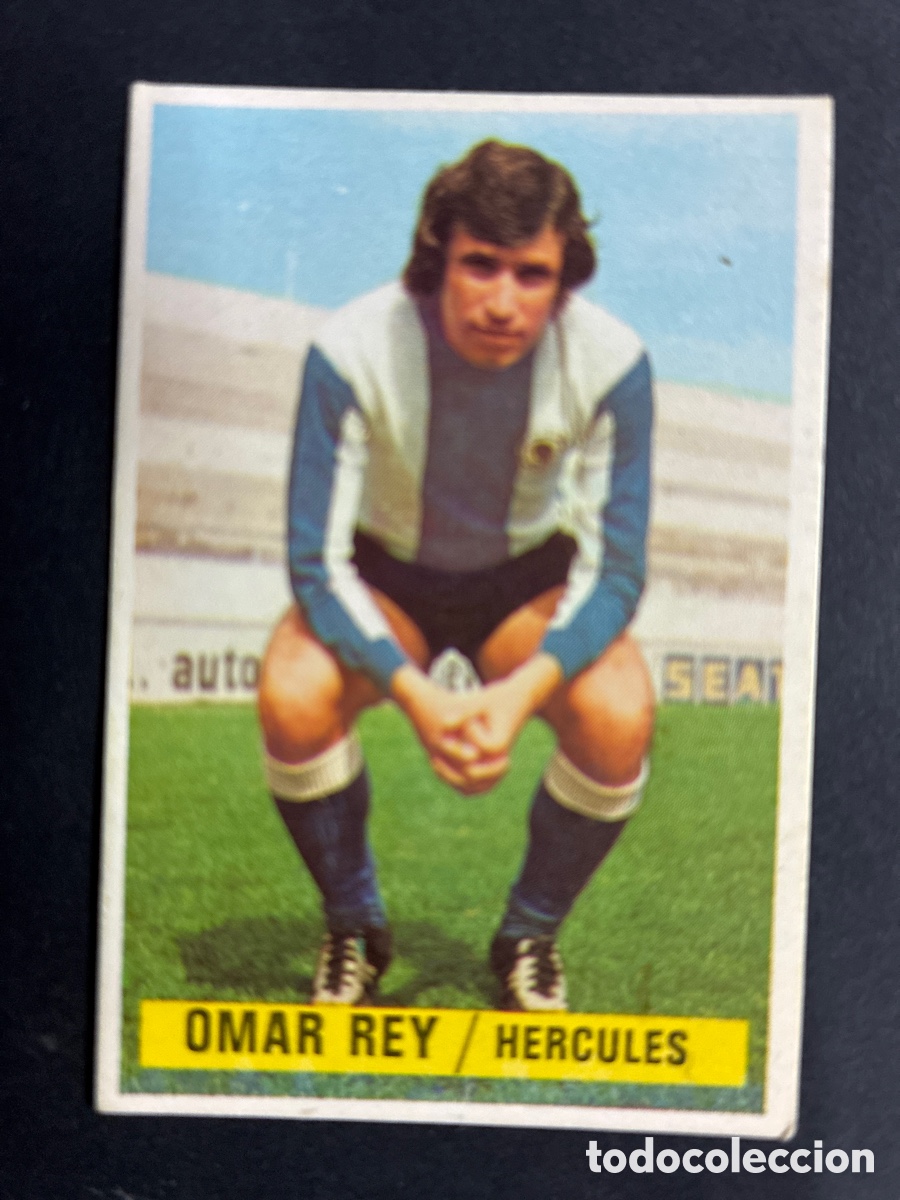 Cartes &agrave; collectionner de Football: CROMO FUTBOL SIN PEGAR OMAR REY HERCULES LIGA 1974 - 1975 EDITORIAL ESTE