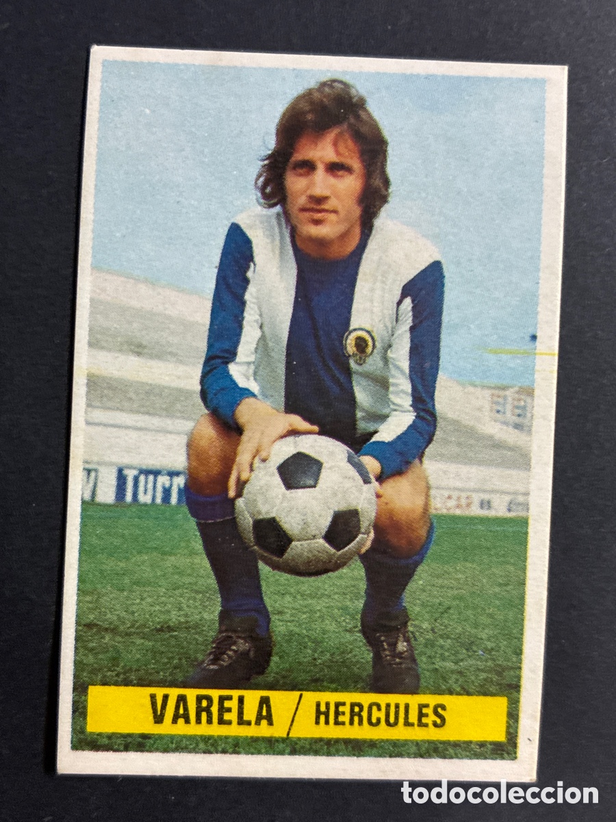 Cartes &agrave; collectionner de Football: CROMO FUTBOL SIN PEGAR VARELA HERCULES LIGA 1974 - 1975 EDITORIAL ESTE