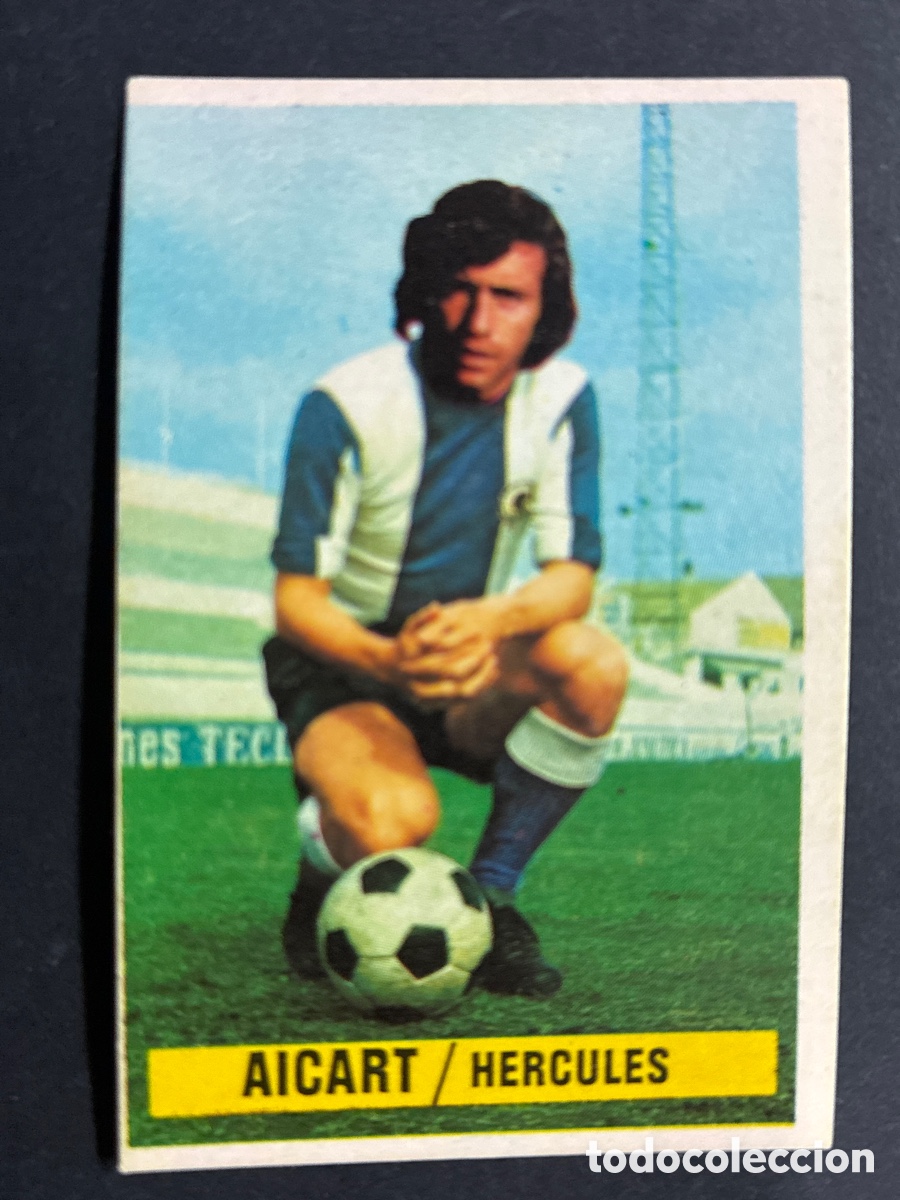 Cartes &agrave; collectionner de Football: CROMO FUTBOL SIN PEGAR AICART BAJA HERCULES LIGA 1974 - 1975 EDITORIAL ESTE
