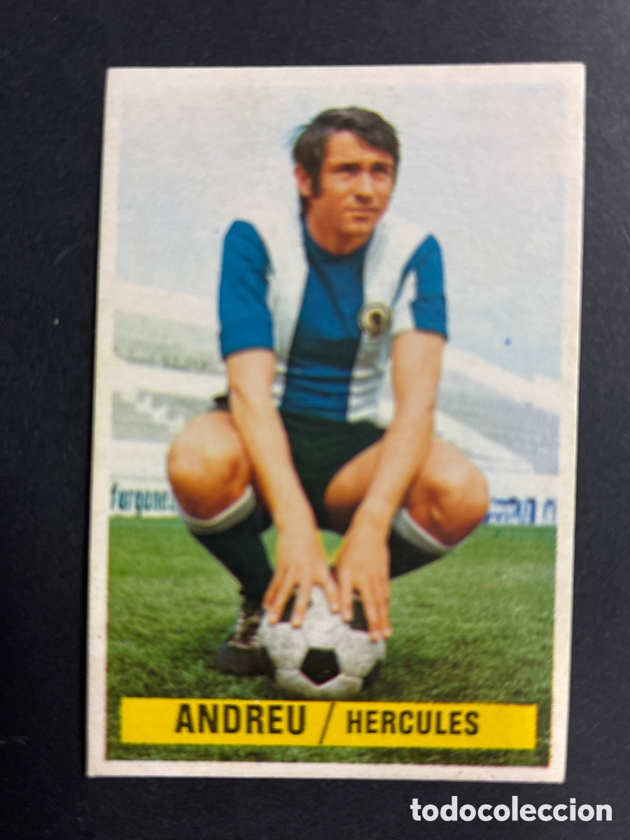 Cartes &agrave; collectionner de Football: CROMO FUTBOL SIN PEGAR ANDREU HERCULES LIGA 1974 - 1975 EDITORIAL ESTE
