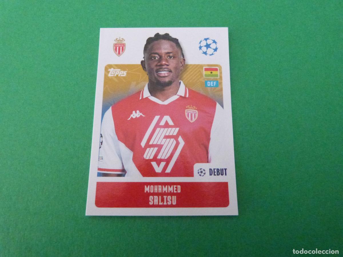Cromos de f&uacute;tbol: CROMO FUTBOL SALISU AS MONACO FC SIN PEGAR N&ordm; 57 CHAMPIONS LEAGUE 2024-2025/24-25 TOPPS