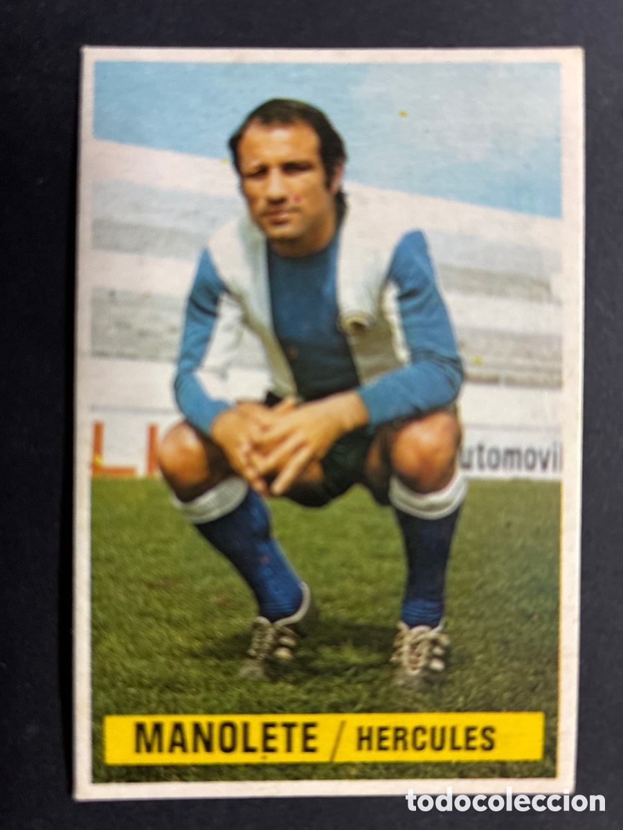 Cromos de F&uacute;tbol: CROMO FUTBOL SIN PEGAR MANOLETE HERCULES LIGA 1974 - 1975 EDITORIAL ESTE