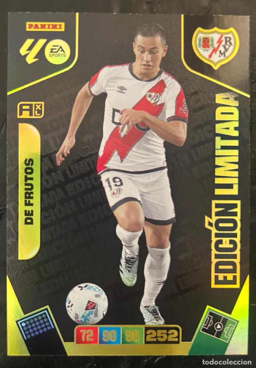 Cromos de F&uacute;tbol: De Frutos (Rayo Vallecano) Edici&oacute;n Limitada Sobre Premium Oro. Adrenalyn XL 2025-26 (Panini)