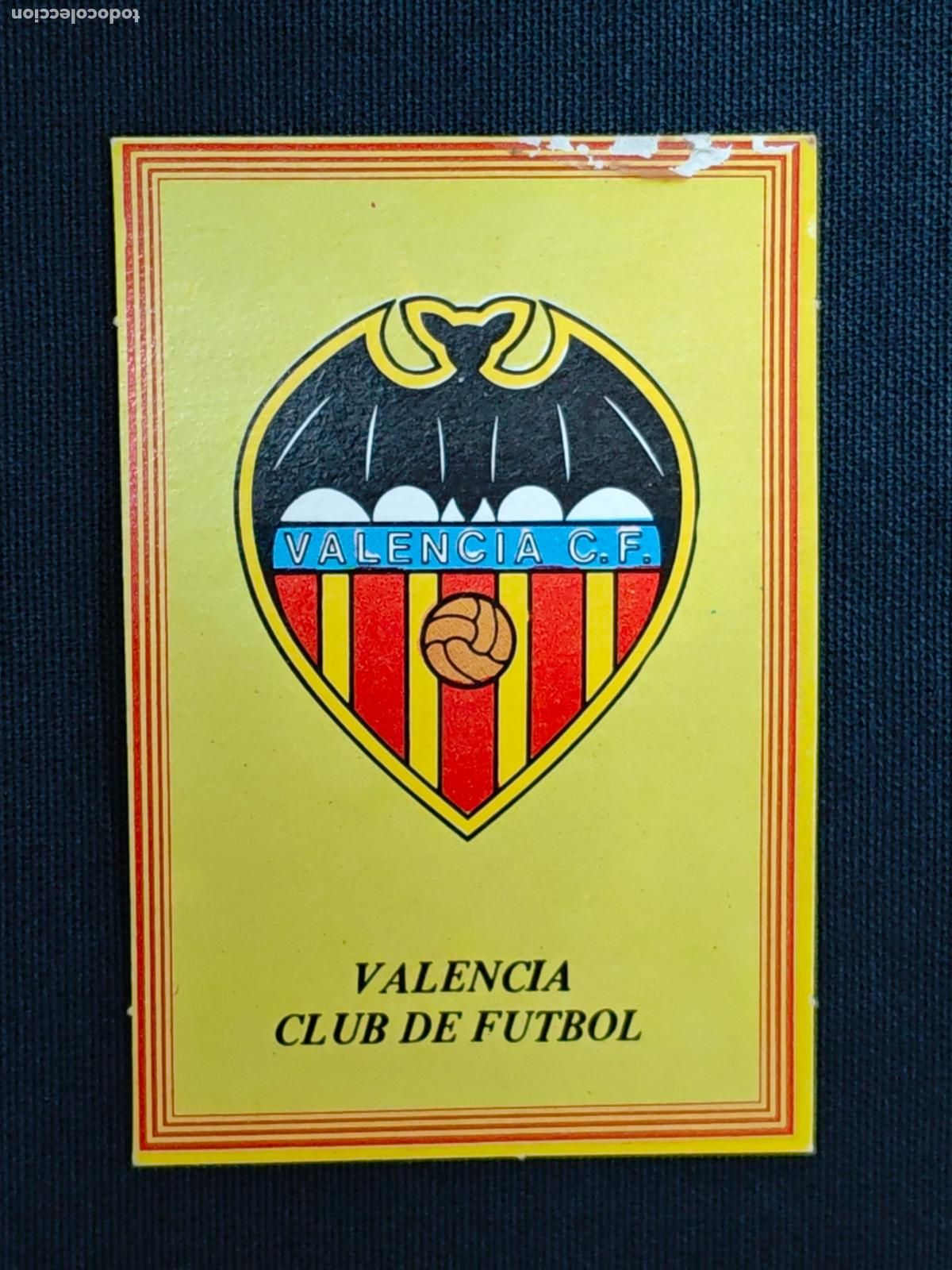 Fu&szlig;ball-Sticker: CROMO SIN PEGAR - ESCUDO VALENCIA - SUPER FUTBOL 84 - ROLLAN -