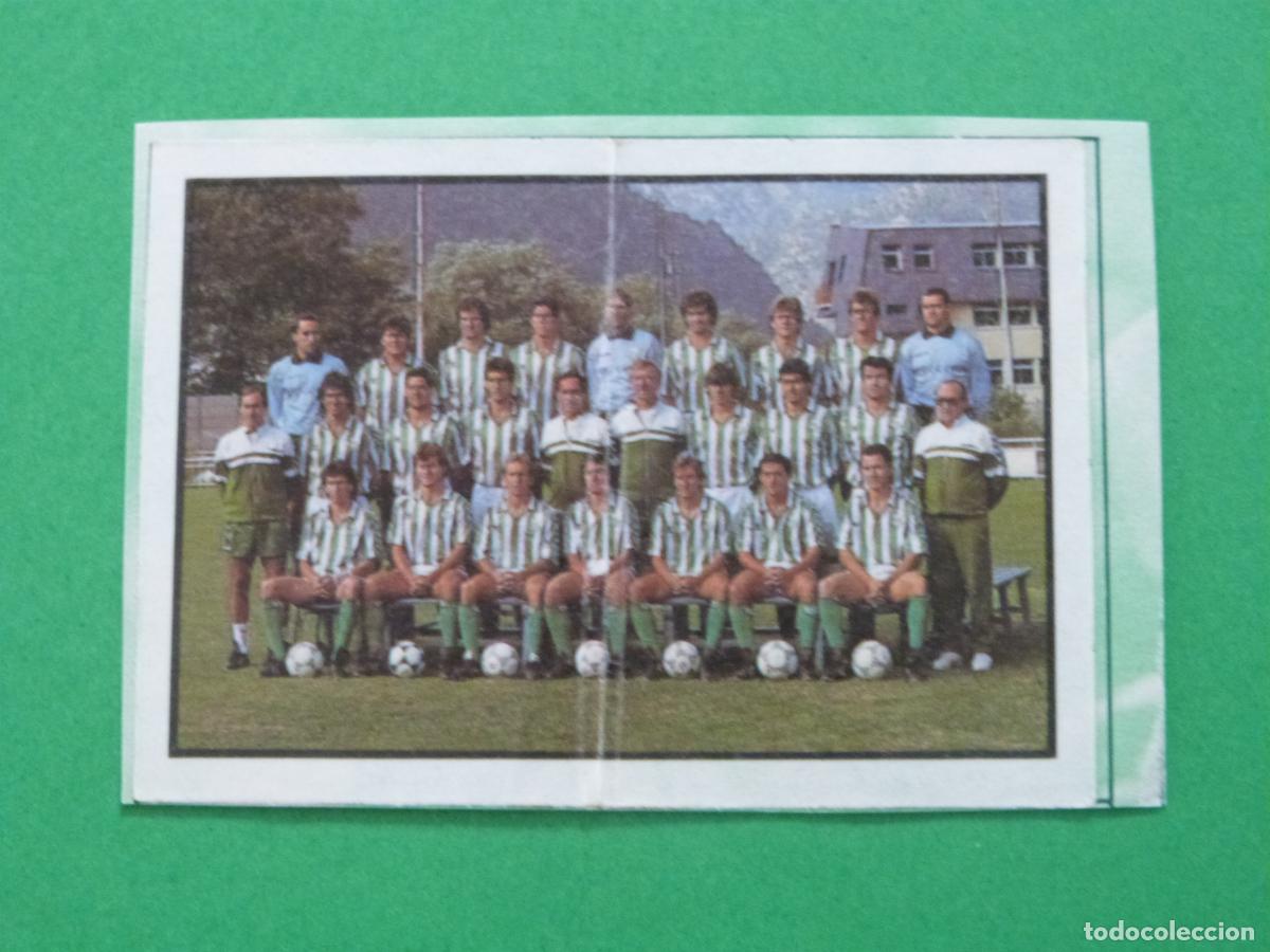 Cromos de F&uacute;tbol: ALINEACION BETIS GERARDO JULIO ALBERTO BARCELONA RECORTADO N&ordm; 48-35-36 BOLLYCAO 1987-1988/87-88