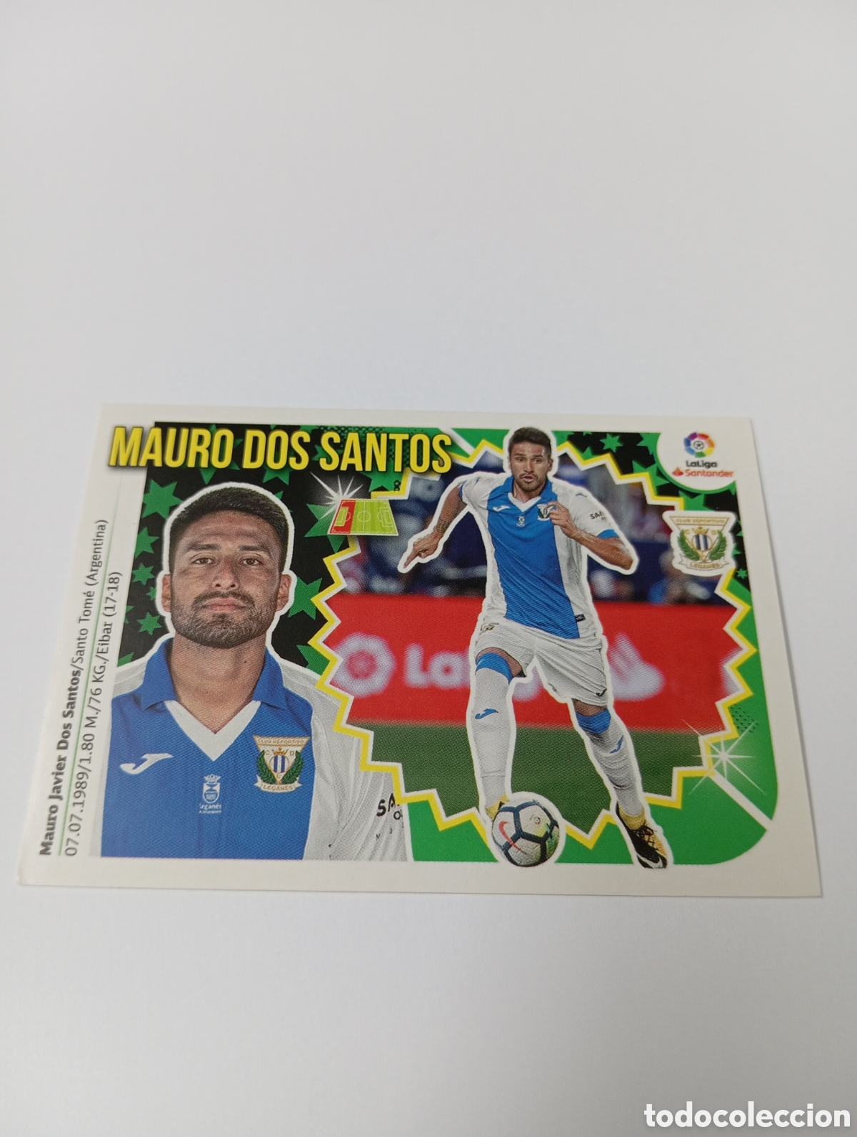 Fu&szlig;ball-Sticker: Mauro Dos Santos 6 A Legan&eacute;s liga este 18-19 panini 2018 2019