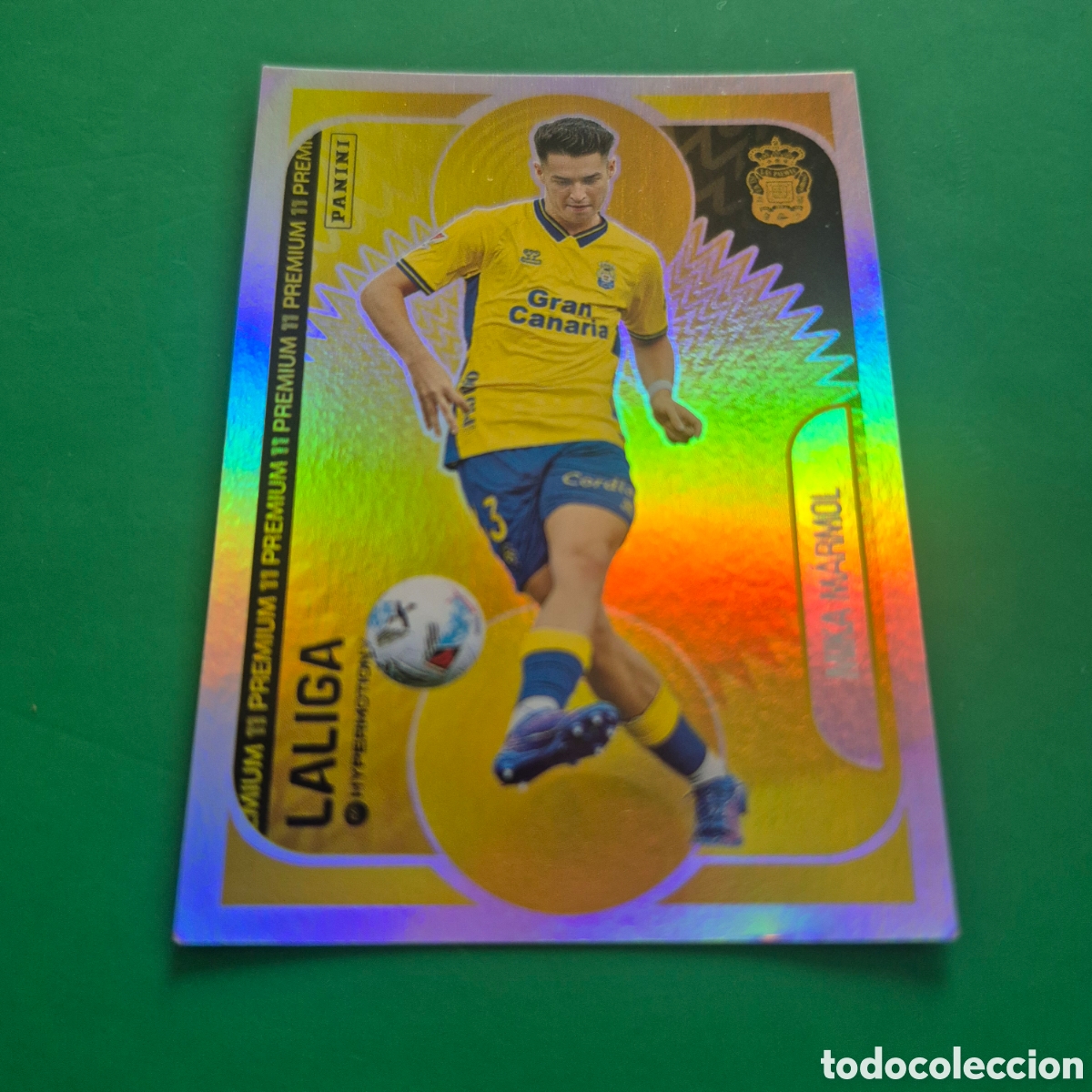 Cromos de f&uacute;tbol: Mika M&aacute;rmol premium de la Palmas cromo liga Hypermotion 25-26 2025-2026