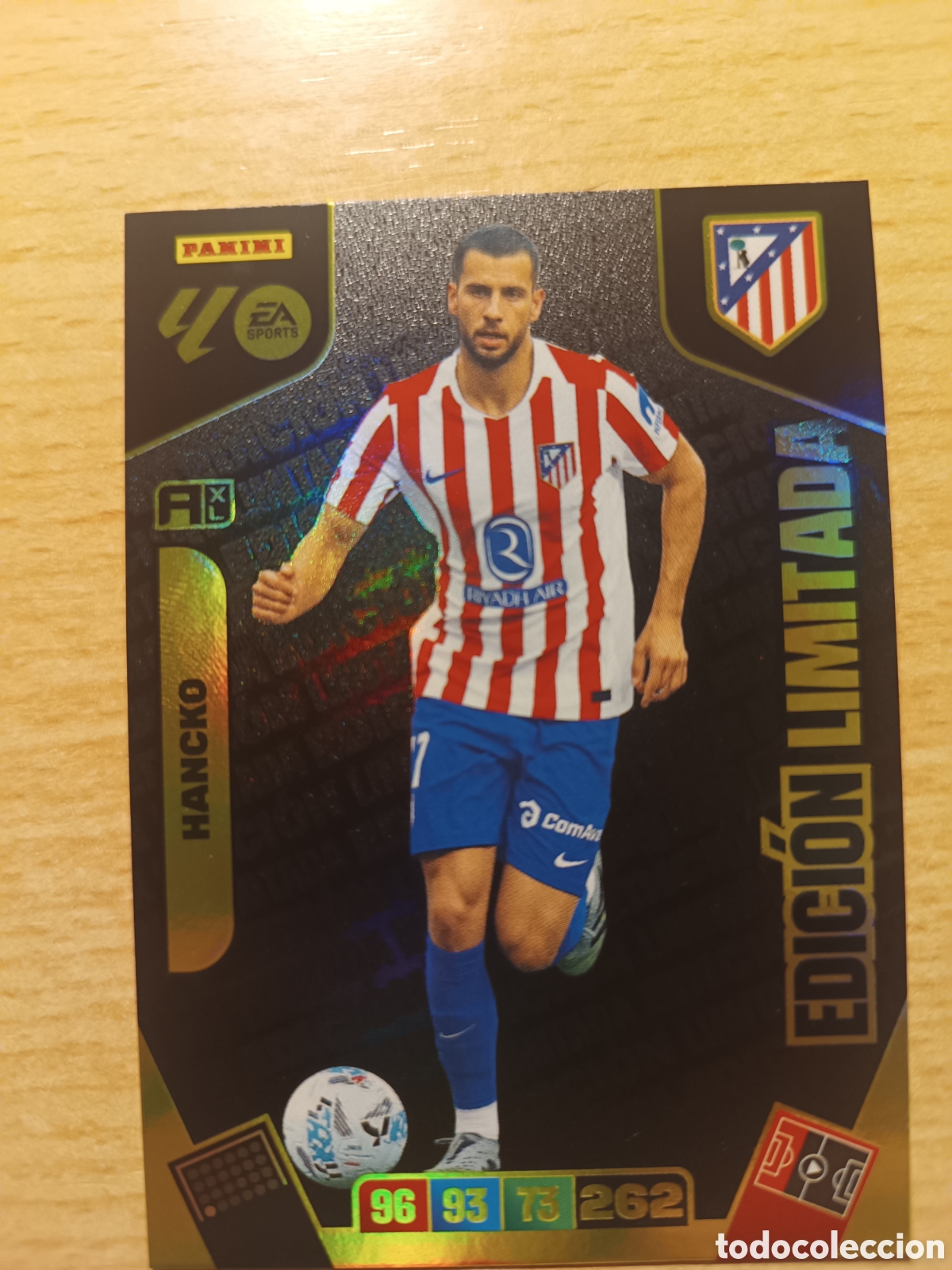 Cromos de F&uacute;tbol: HANCKO ATL&Eacute;TICO DE MADRID EDICI&Oacute;N LIMITADA PREMIUM ORO ADRENALYN XL 2025 2026 PANINI 25 26