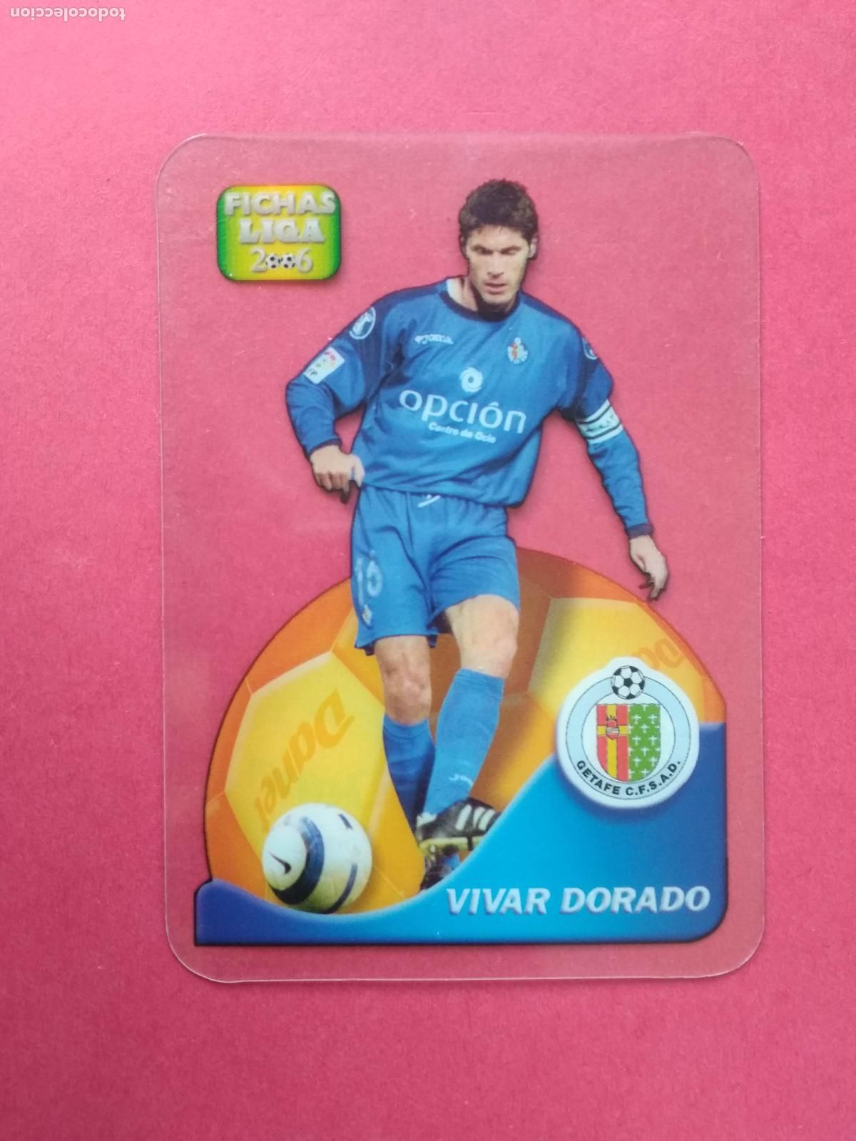 Figurine di Calcio: CROMO MUNDICROMO MC DANET FICHAS DE LA LIGA 05 06 2005 2006 LAMINCARDS N&ordm; 351 VIVAR DORADO GETAFE