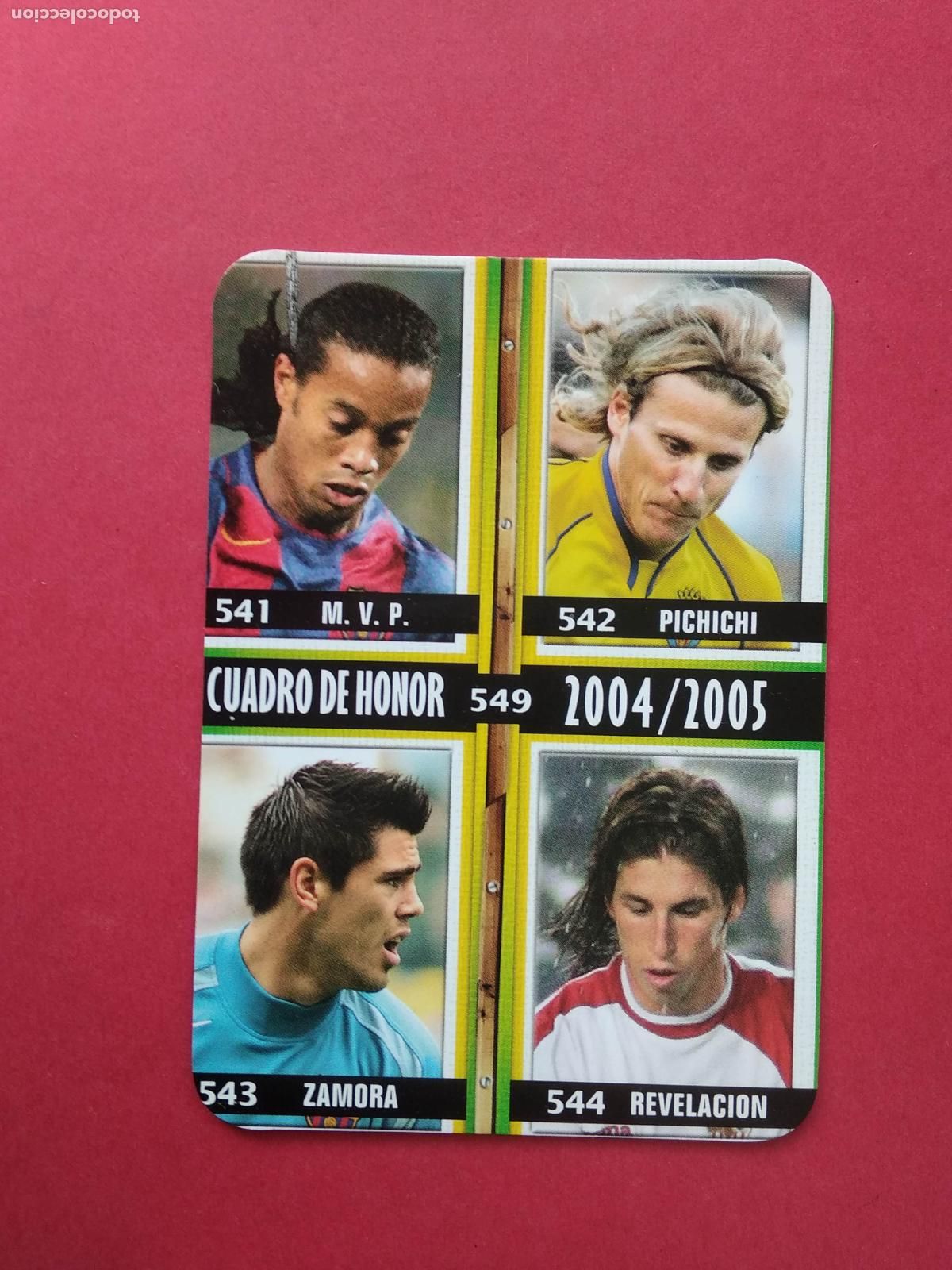 Cromos de F&uacute;tbol: MUNDICROMO MC LAS FICHAS DE LA LIGA 05 06 2005 2006 N&ordm; 549 CUADRO HONOR SERGIO RAMOS RONALDINHO