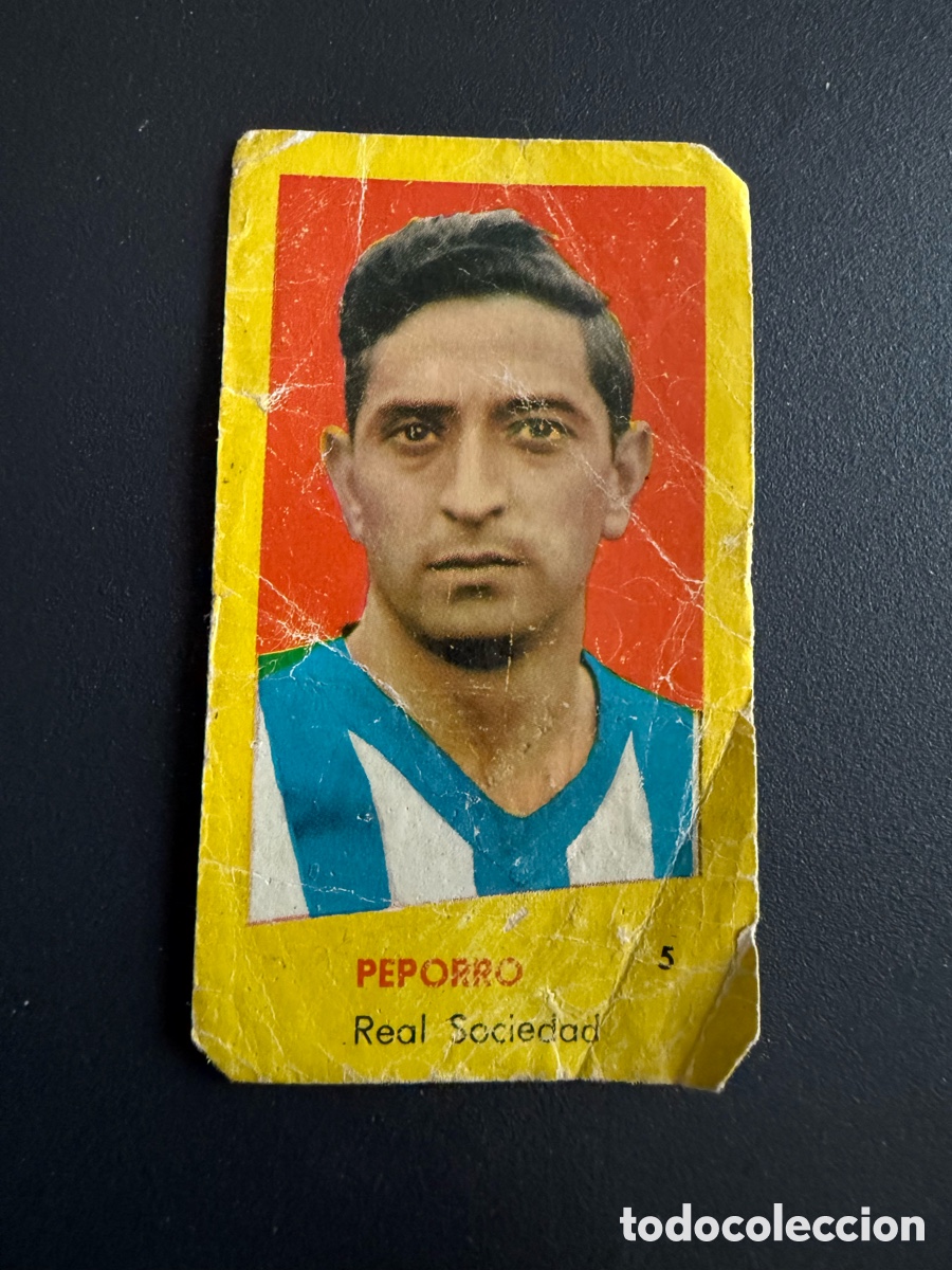 Football Stickers: BRUGUERA 60/61. 5- PEPORRO. Real Sociedad