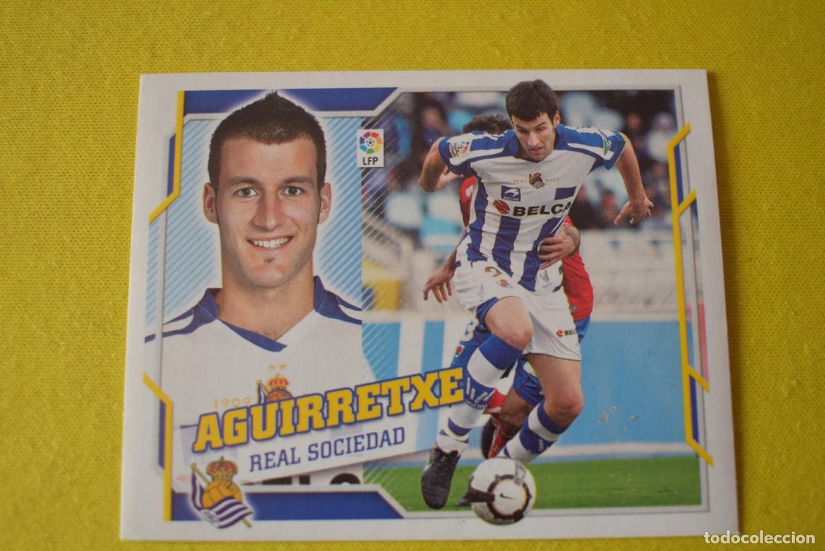 Figurine di Calcio: Cromo Liga 2010 2011. 10 11. Aguirretxe. Real Sociedad. N &ordm; 15. Colecciones ESTE. Sin pegar