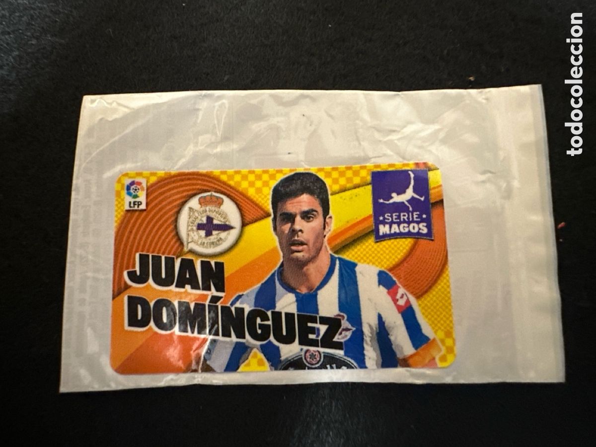 Cromos de F&uacute;tbol: JUAN DOMINGUEZ DEPORTIVO CORU&Ntilde;A CROMO CHICLE LIGA ESTE 2014-2015 14 15 NUNCA PEGADO