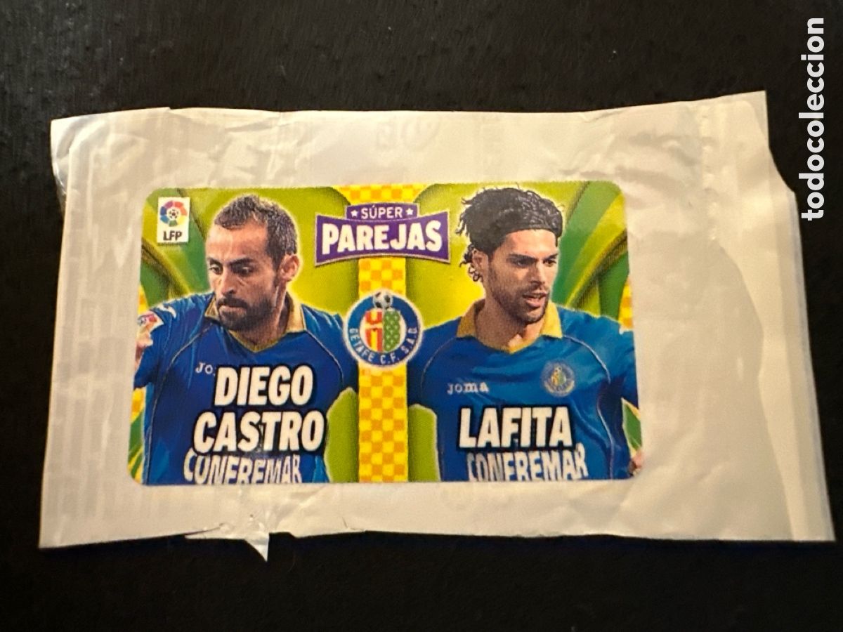 Cromos de F&uacute;tbol: SUPERPAREJAS GETAFE CROMO CHICLE LIGA ESTE 2014-2015 14 15 NUNCA PEGADO