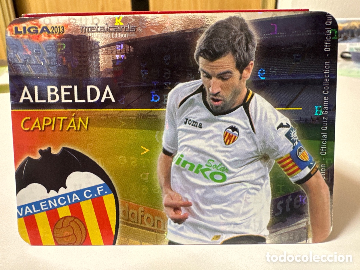 Cromos de F&uacute;tbol: 3/20 ALBELDA(VALENCIA) CAPIT&Aacute;N LETRAS MUNDICROMO 2012-13 12 13 METAL CARD LIMITED EDITION