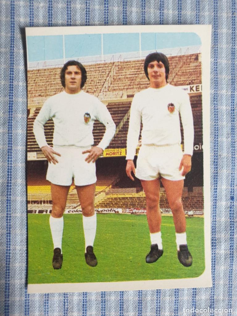 Cromos de F&uacute;tbol: Cromo Liga 75 / 76. Valdez y F. D&iacute;az. N&ordm;. 136. Valencia C.F. Editorial Ruiz Romero. Cromo sin usar.