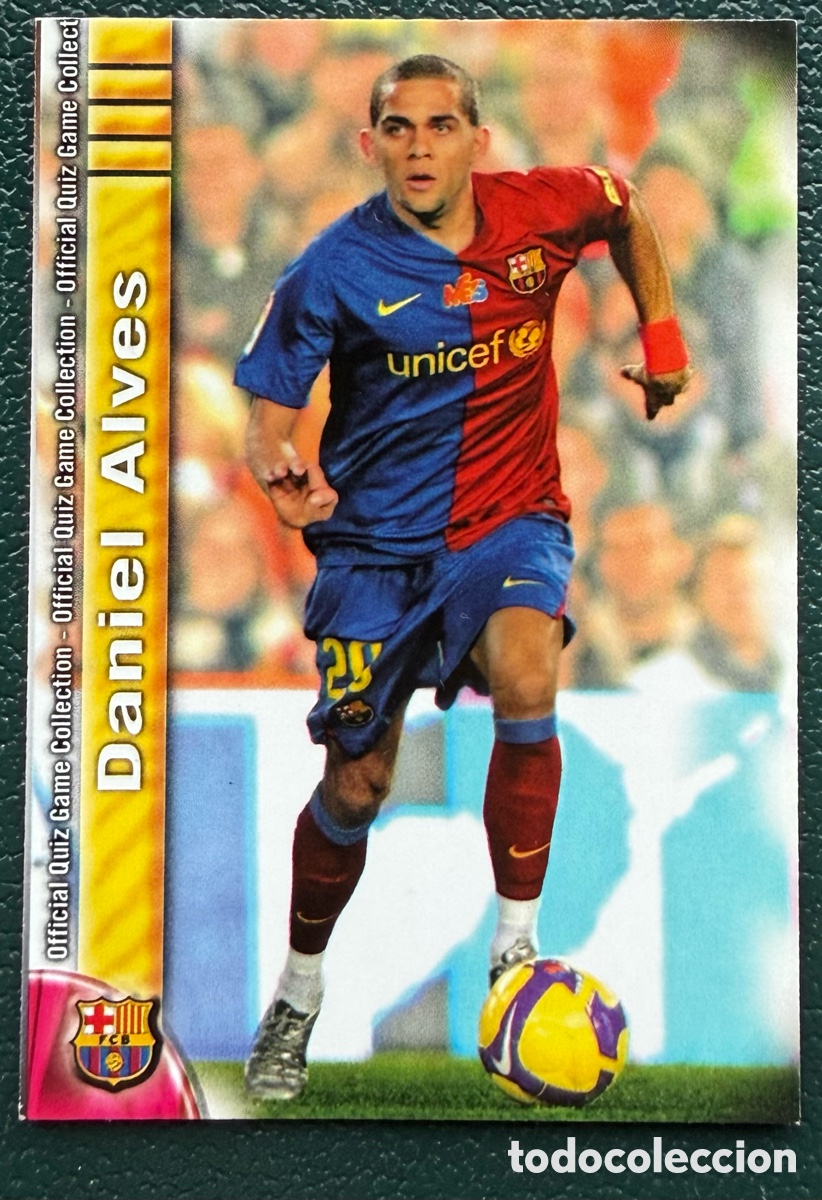 Cromos de f&uacute;tbol: 6 DANIEL ALVES FC BARCELONA FICHAS ALBUM MUNDICROMO 2009 2010 09 10