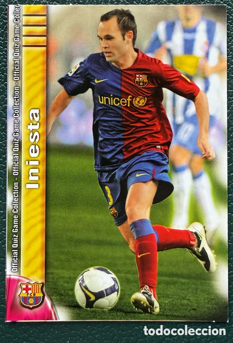Cromos de f&uacute;tbol: 17 INIESTA FC BARCELONA FICHAS ALBUM MUNDICROMO 2009 2010 09 10